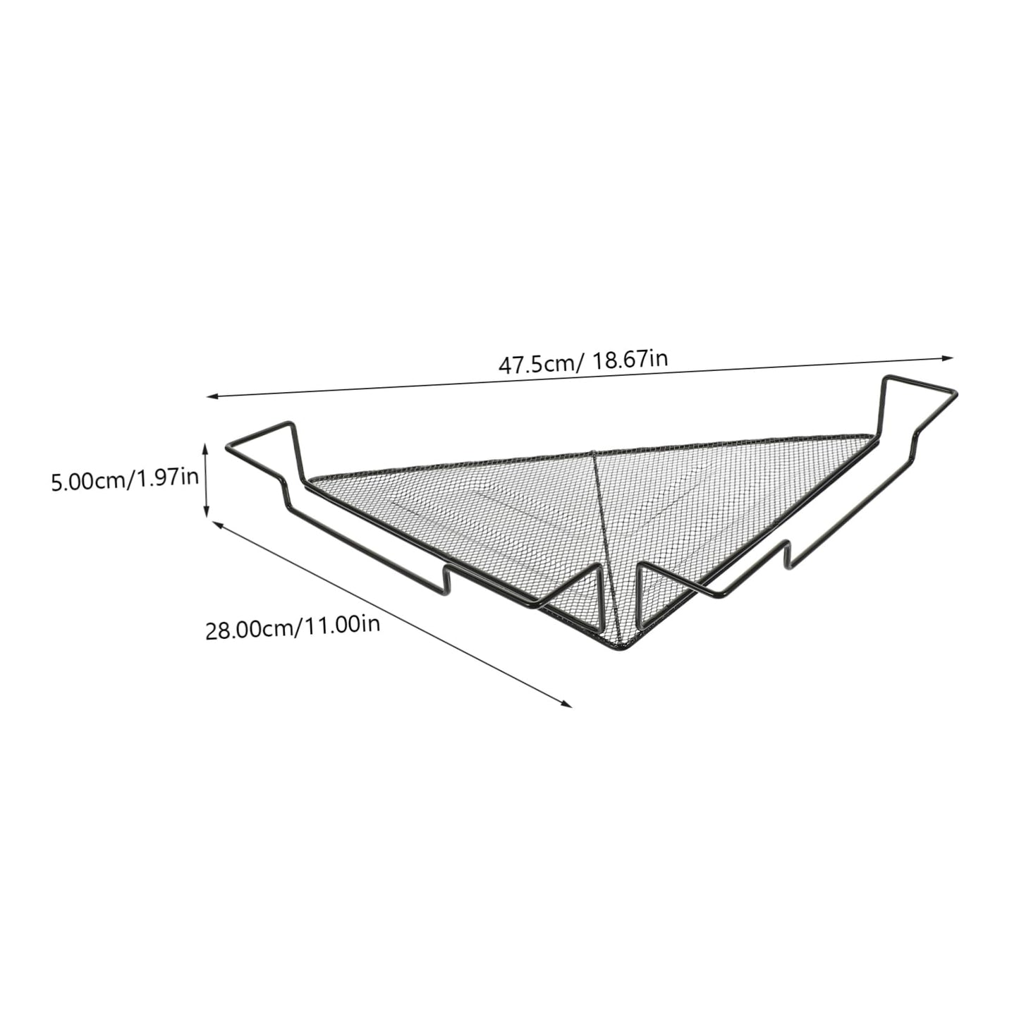 INOOMP Wire Corner Plant Pot Stand 18.7 Inch Triangular Storage Rack Organizer for Balcony Desk Office Indoor Flowerpot Display Shelf Holder