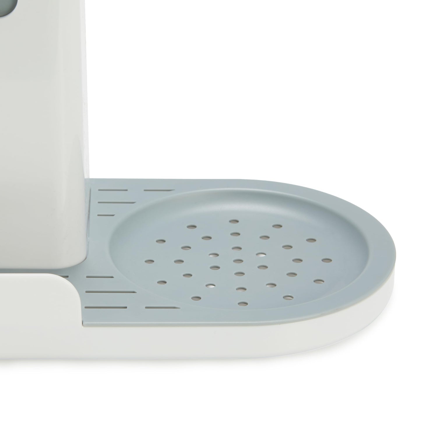 Amazon Basics Kitchen Sink Caddy Organizer for Sponge and Brush Storage, Large, White