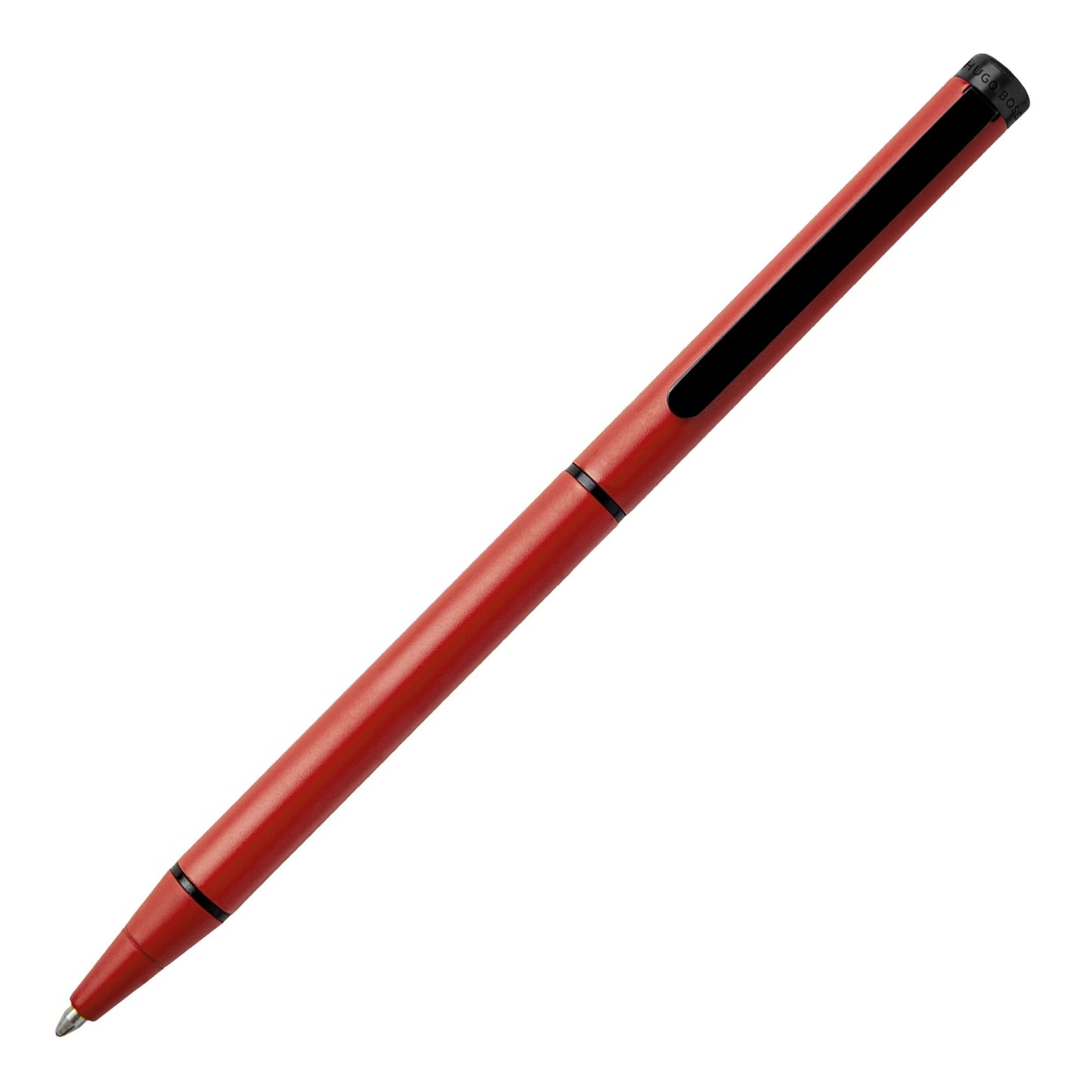HUGO BOSS Cloud HSF3904P Ballpoint Pen in Brass Lipstick Red Matte Length: 14 cm Blue