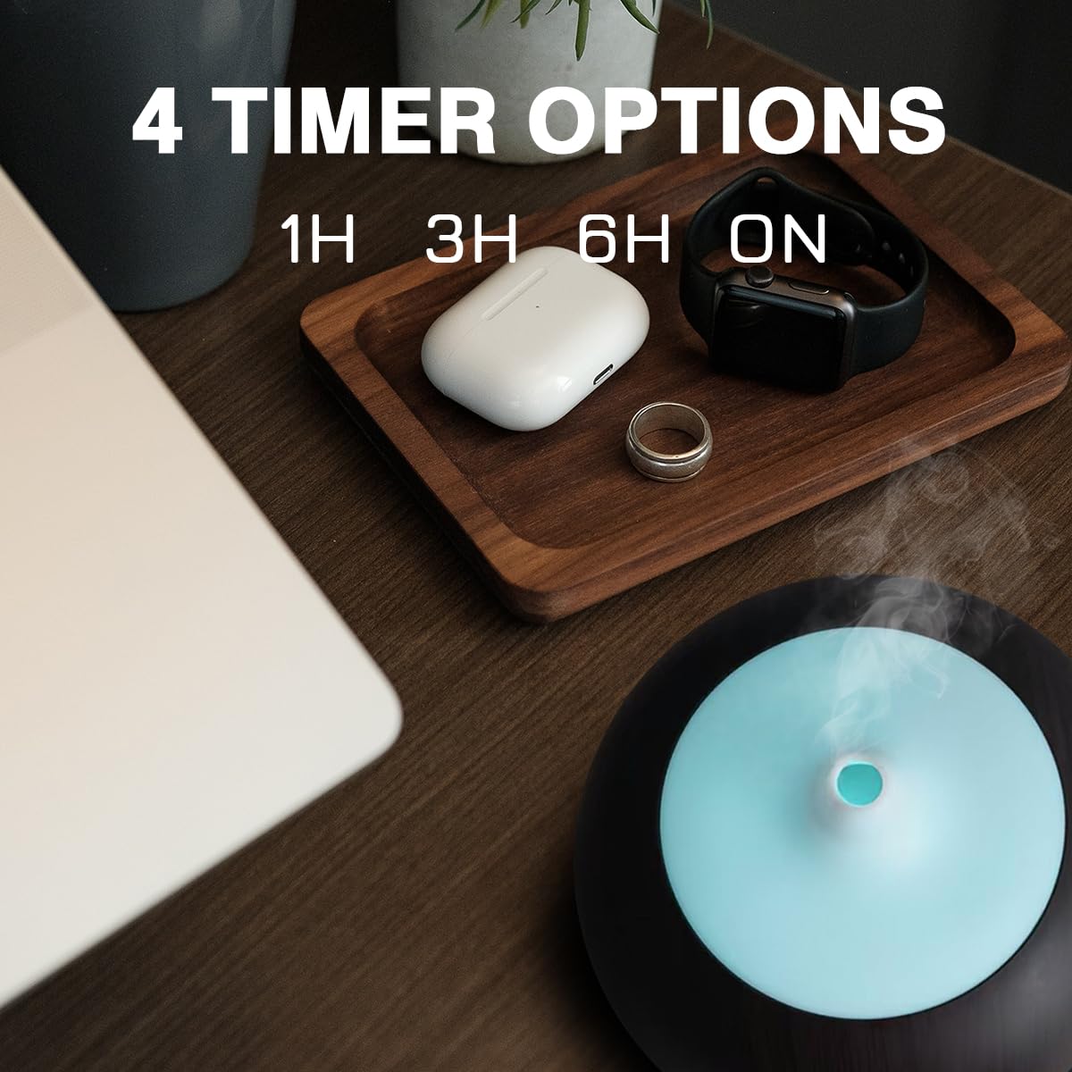 550ml Large Capacity Essential Oil Diffuser with 6 Essential Oil Set, Aromatherapy Ultrasonic Air Humidifier with Timer Setting, 7 Color LED Night Light and Waterless Auto-Off Functions for Home, Spa