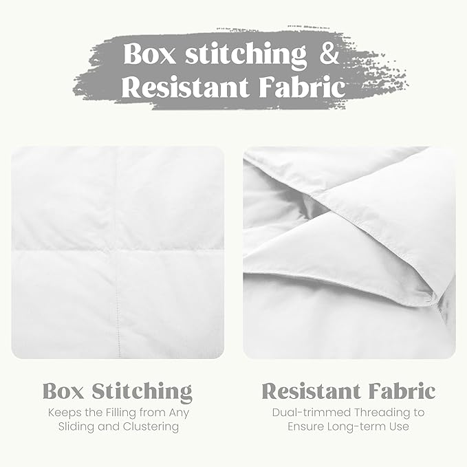puredown® Soft Feather Down Throw Blanket Lightweight Packable Couch Throw for Indoor and Outdoor Use, 50"X70", Pure White