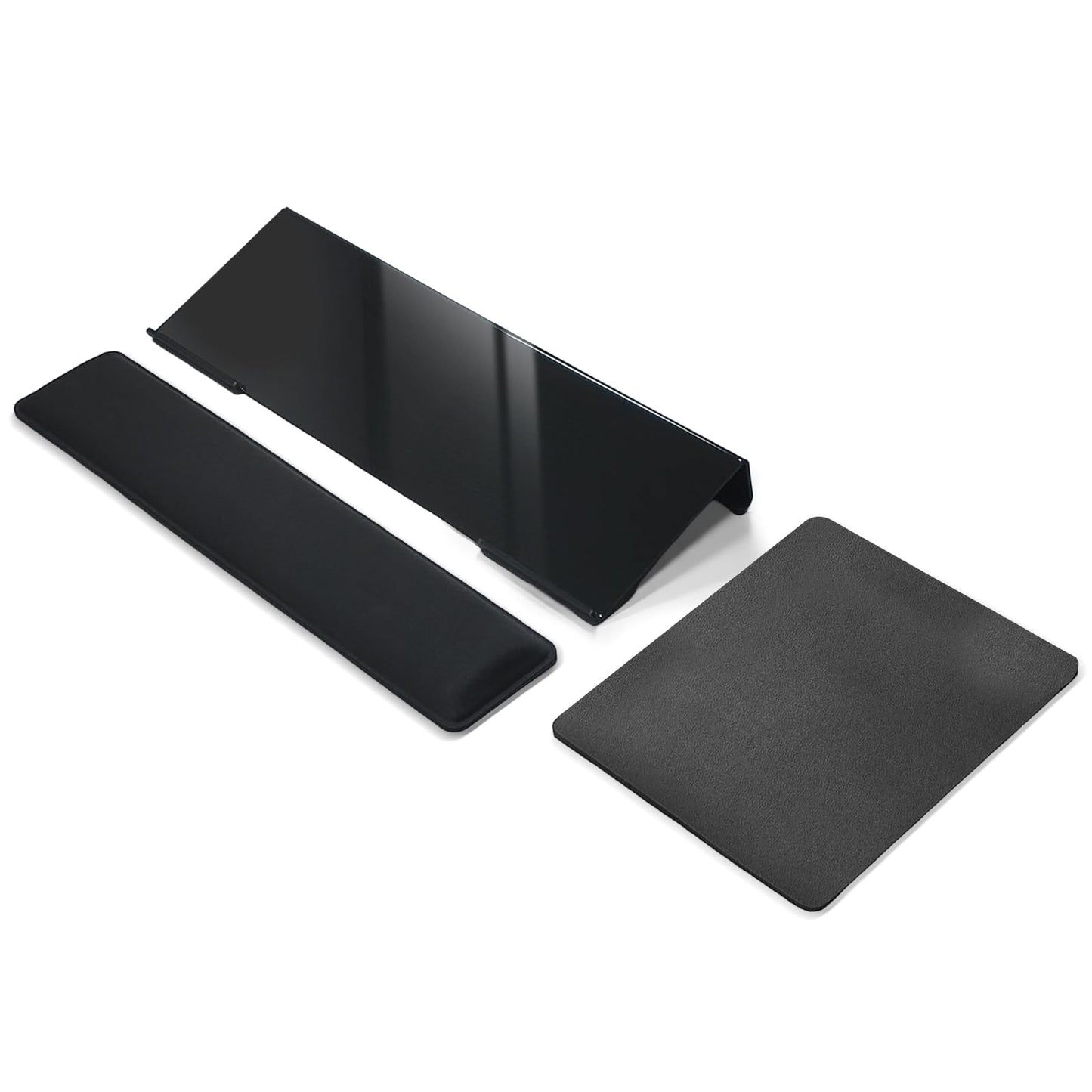 ShunChengFa Computer Keyboard Wrist Rest Bracket, Memory Foam Keyboard Wrist Rest Set, Non-Slip Silicone Base, pergonomic and Convenient Typing, ain Relief,Suitable for Office, Work, Gaming (Black)