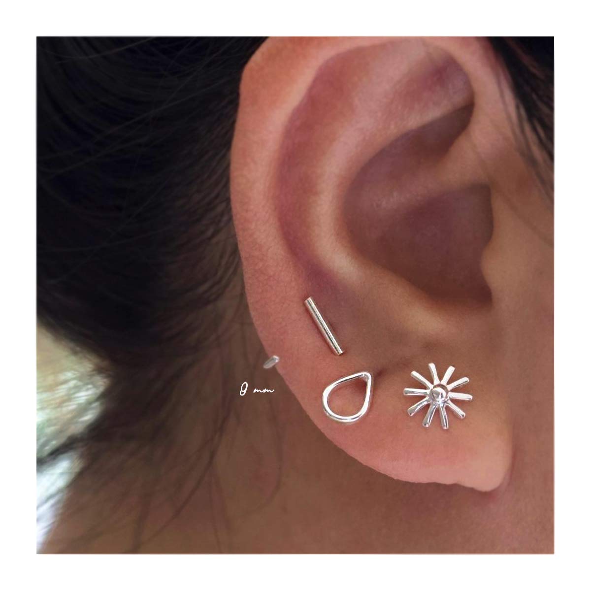 Half Hoop Earrings 925 Sterling Silver Huggie Hoop Earrings Tiny Hugger Hoop Earrings for Women Hug Huggie Earrings