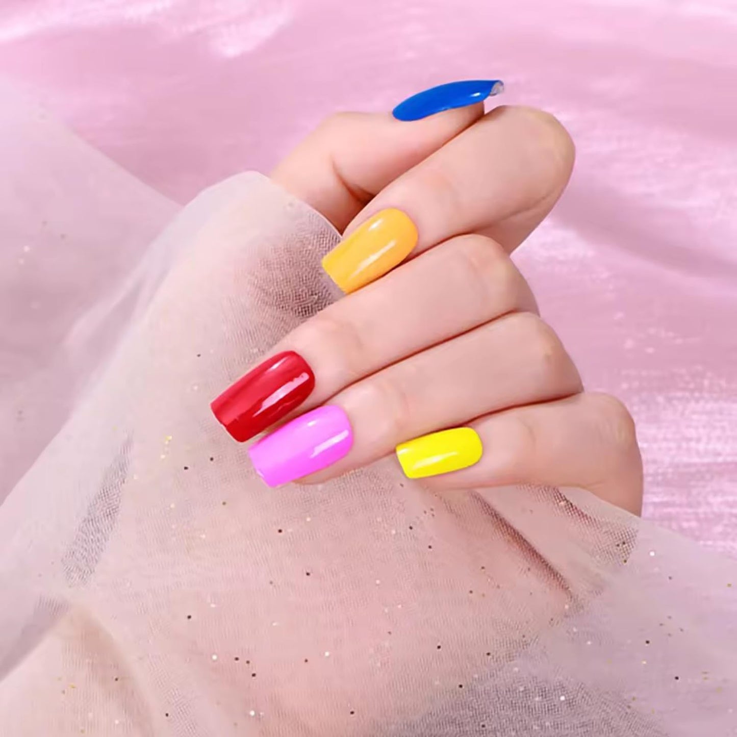 DANNEASY 24 Sheets Solid Color Nail Wraps for Women Stick On Nail Polish Strips Gel Nail Strips Self Adhesive Nail Polish Stickers Manicure Sticker for Nail Art with Nail File, Cuticle Stick