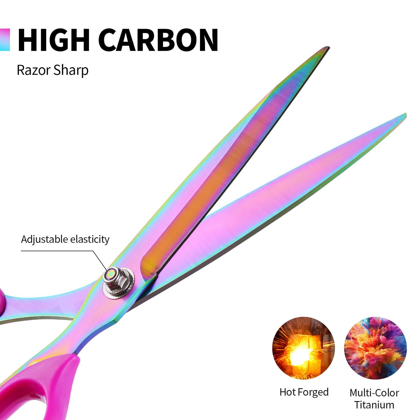 Fabric Scissors Stainless Steel Multi-Purpose shearswith Professional Titanium Coating forfor cutting clothes Leather Sewing Home and Office10 in (10-inch)