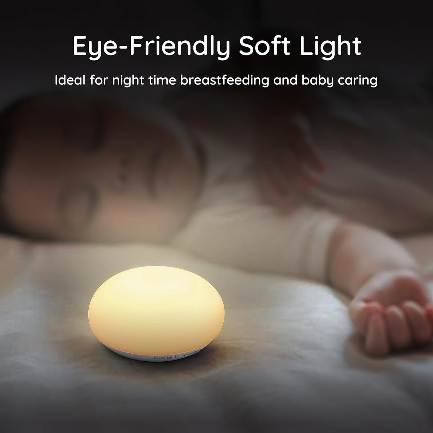 Anico Flip Night Light for Newborn Baby Nursery Feeding Diaper Changing Breastfeeding, Changes Feeds Silicone Soft Warm Nightlight, Touch Control Dimmer Portable Lamp, Registry List Shower Infant Mom