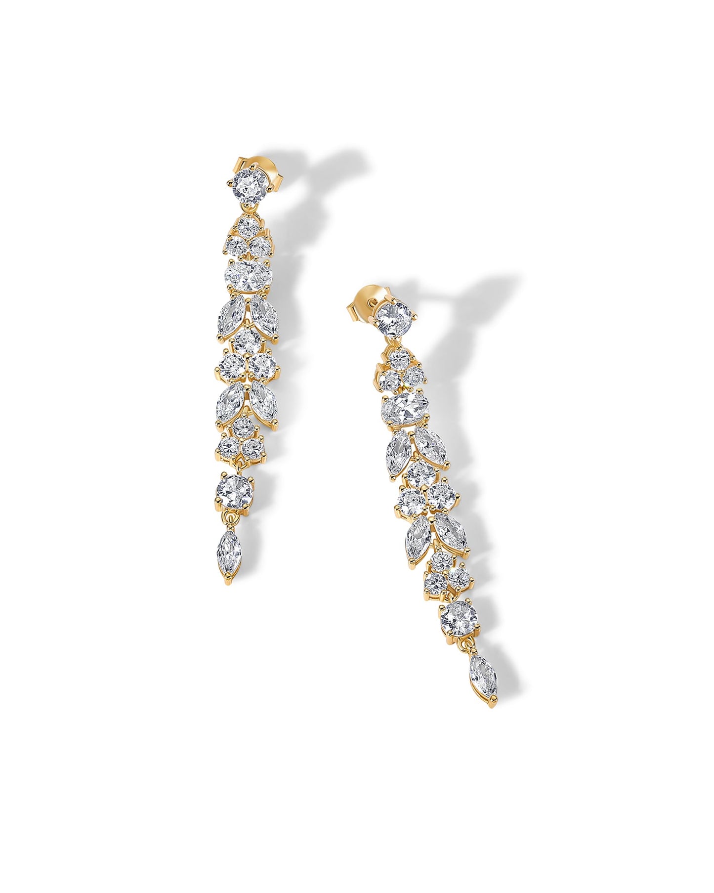 PAVOI 14K Yellow Gold Plated Cubic Zirconia Dangle Earrings for Women