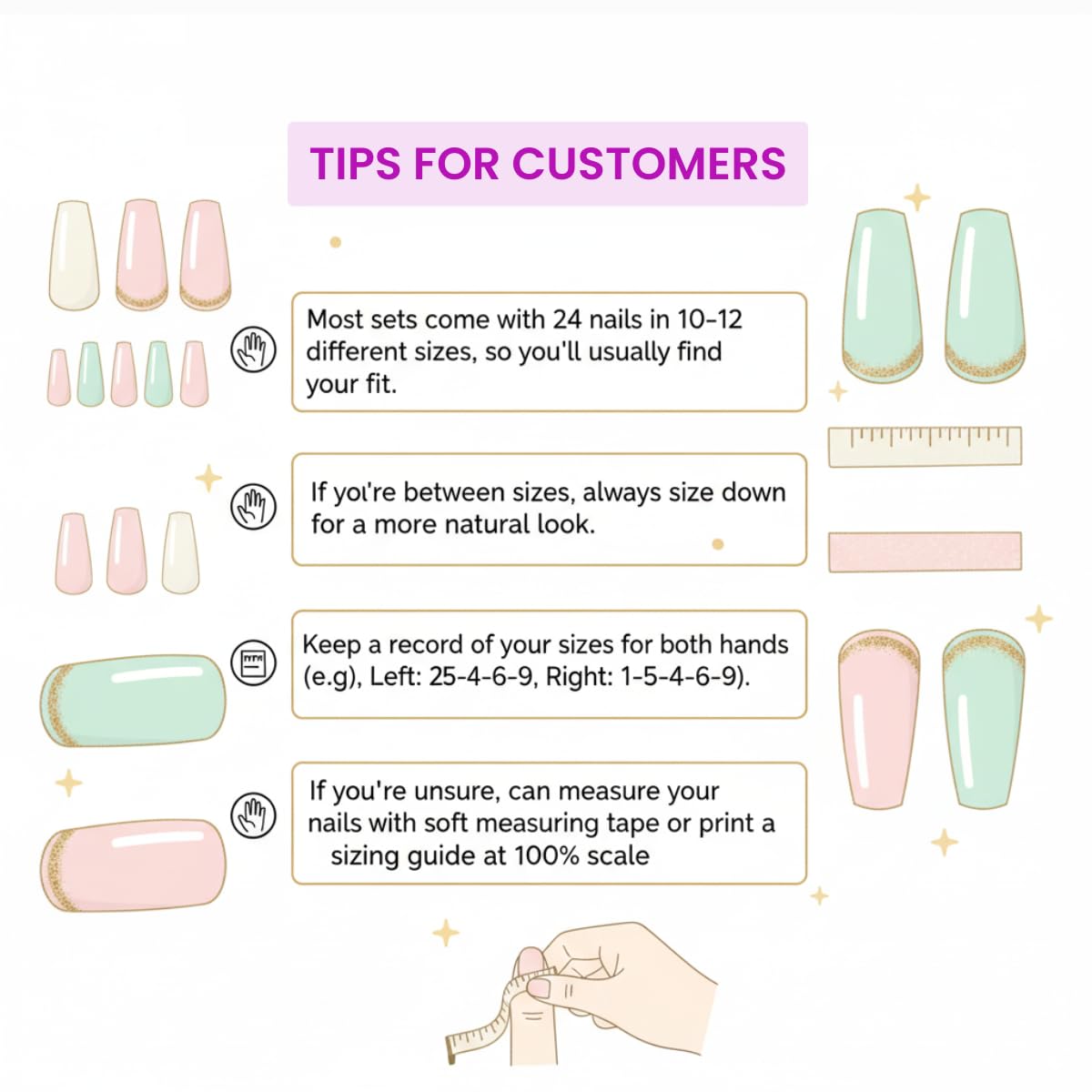 Keep It Classy French Tip Mauve/Silver, Press-On Nails Kit by Monyetta Shaw || Ballerina || Reusable, Vegan, Non-Toxic, Easy Application || One 24 Nail Kit