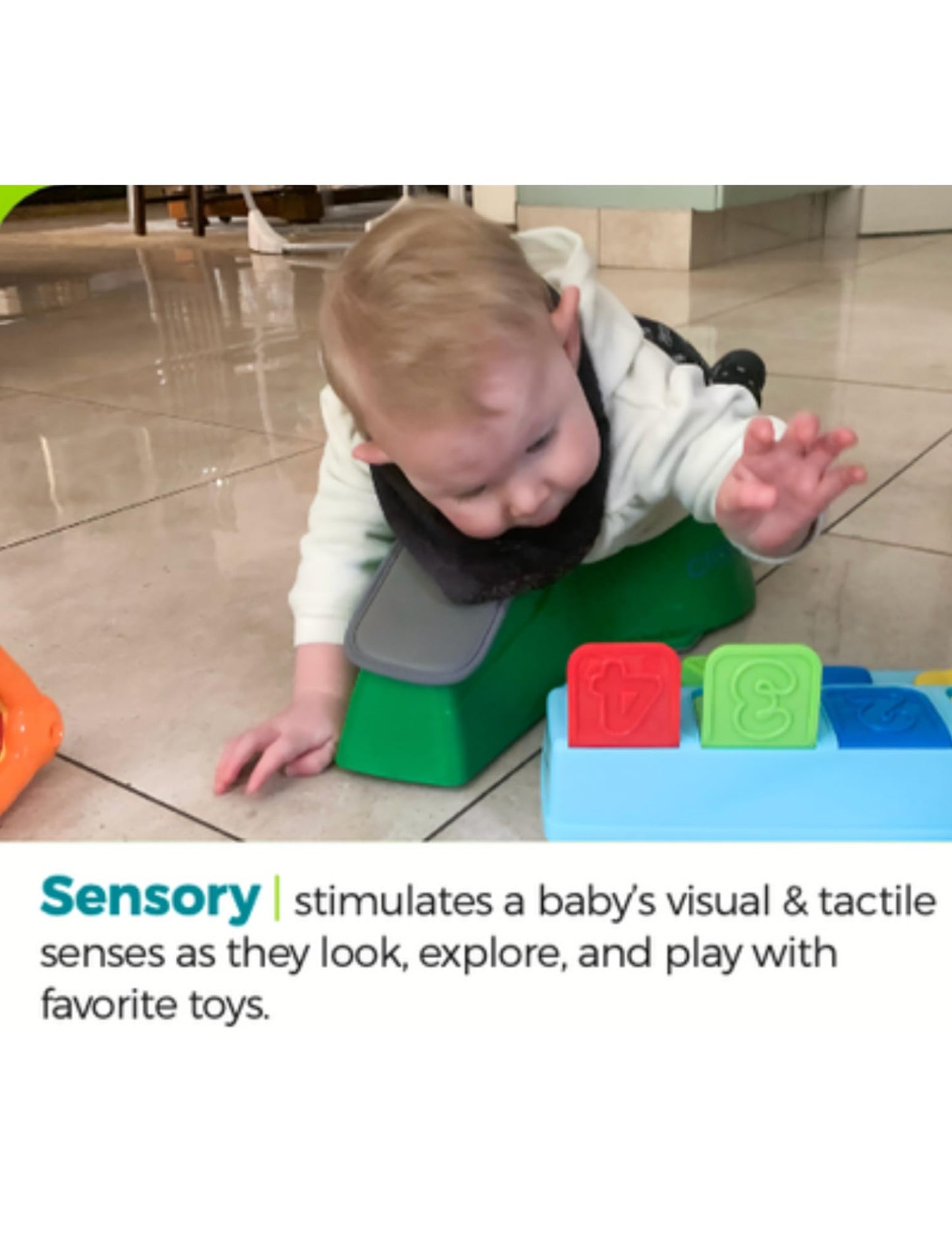 CRAWLIGATOR Tummy Time Mobility Toy for Infants 4-12 Months (Mint)