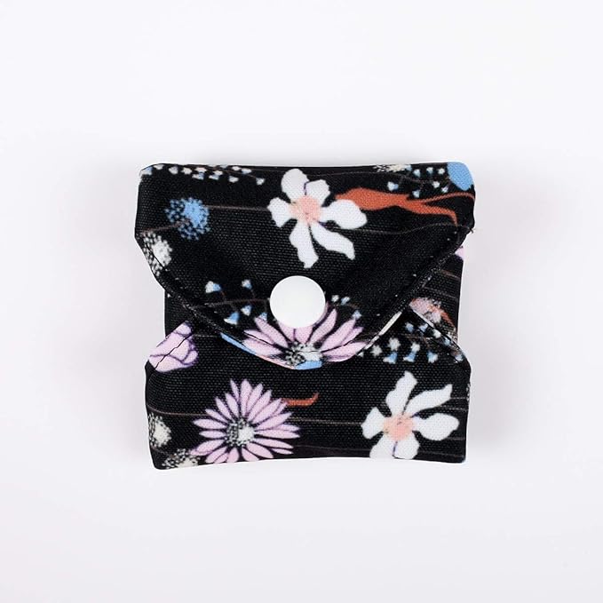 5 XS Panty Liners 1 Wet Bag Cloth Menstrual Pads Reusable Washable (Floral, XS Panty Liners)