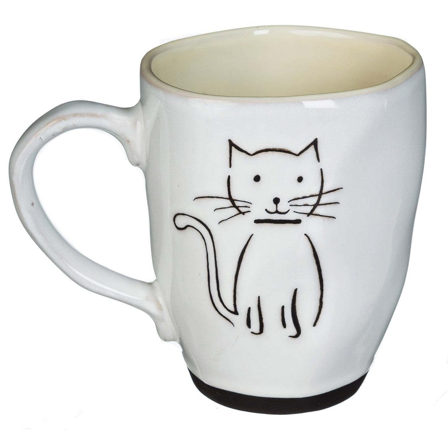 Cypress Home Pet Cat Ceramic Cup Gift Set Includes Mouse Cat Toy for Your Furry Friend Gift for Cat Lovers Kitty Mug - 6 x 4 x 5 Inches
