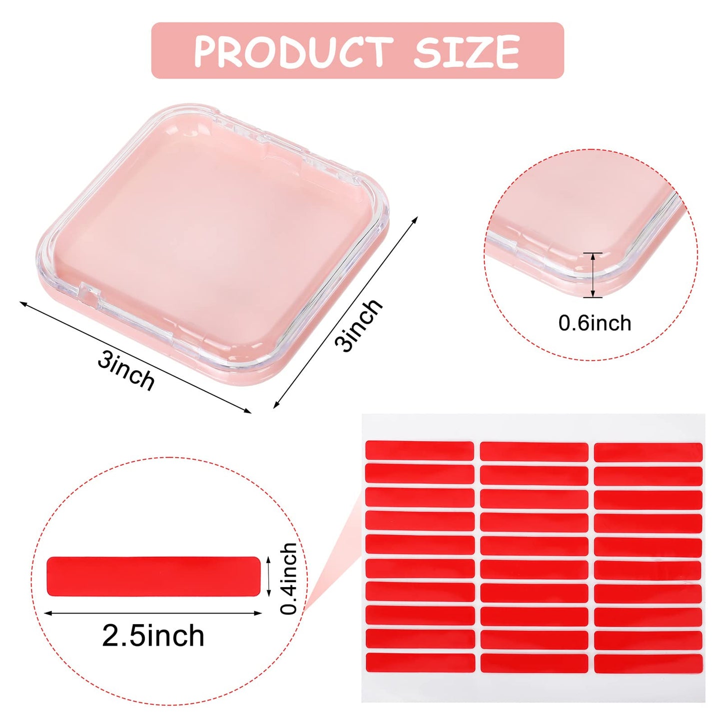 20pcs Press On Nail Packaging Boxes with 60pcs Double Sided Adhesive Nail Tape Acrylic Press On Nail Storage Box in 4 Colors Artificial Nail Display Box for Press on Nail Business Nail Art Nail Salon