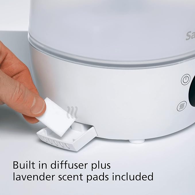 Safety 1st Humid Control Filter Free Humidifier, Detects temperature and humidity levels, White