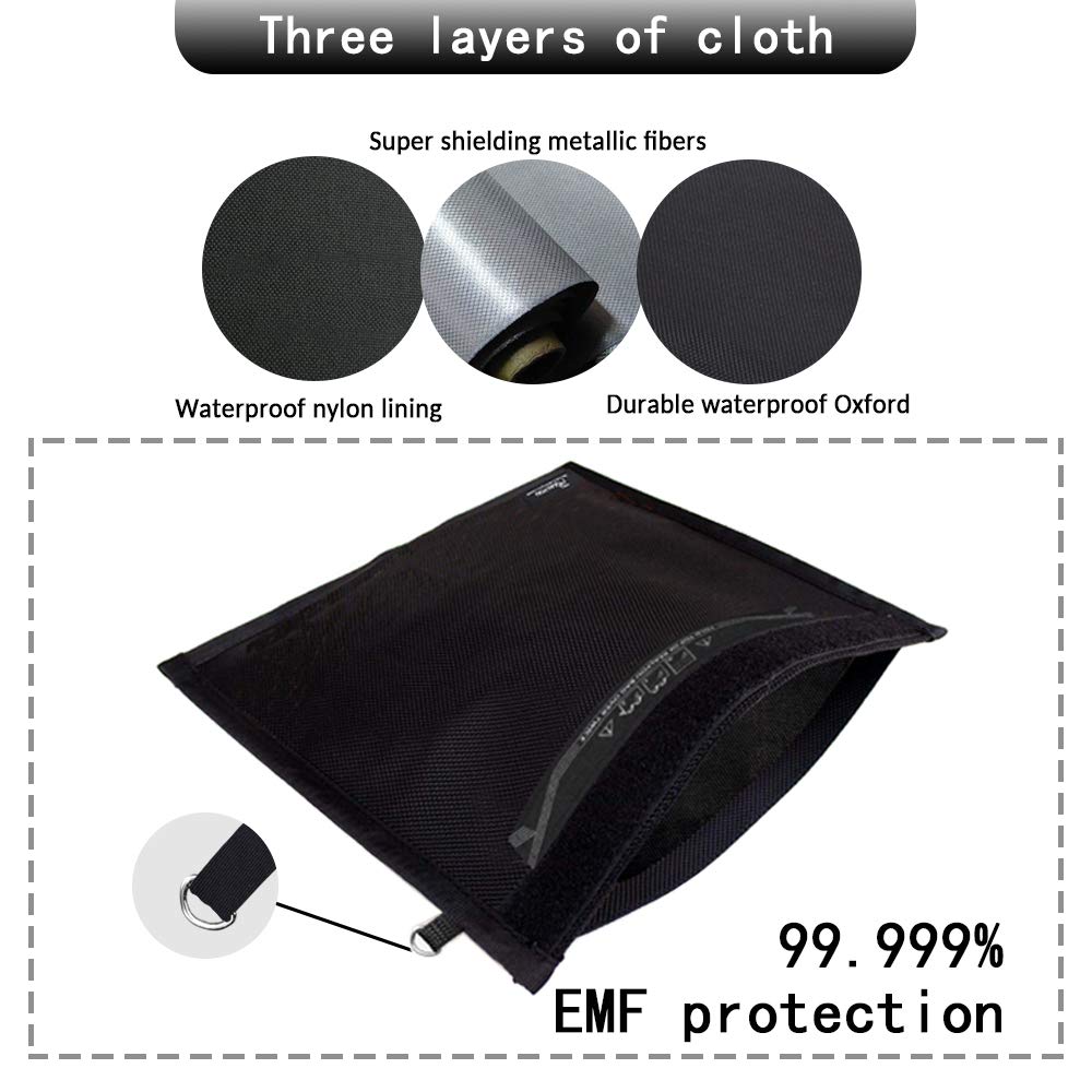 Farday Bag,Signal Isolation Bag,Shield Your Phone/ipad from Hacking,Tracking,and EM Protection with This Pouch -Shields NFC/WiFi/Bluetooth for Phones,Key Fobs and Credit Card (13.8"X17.7")