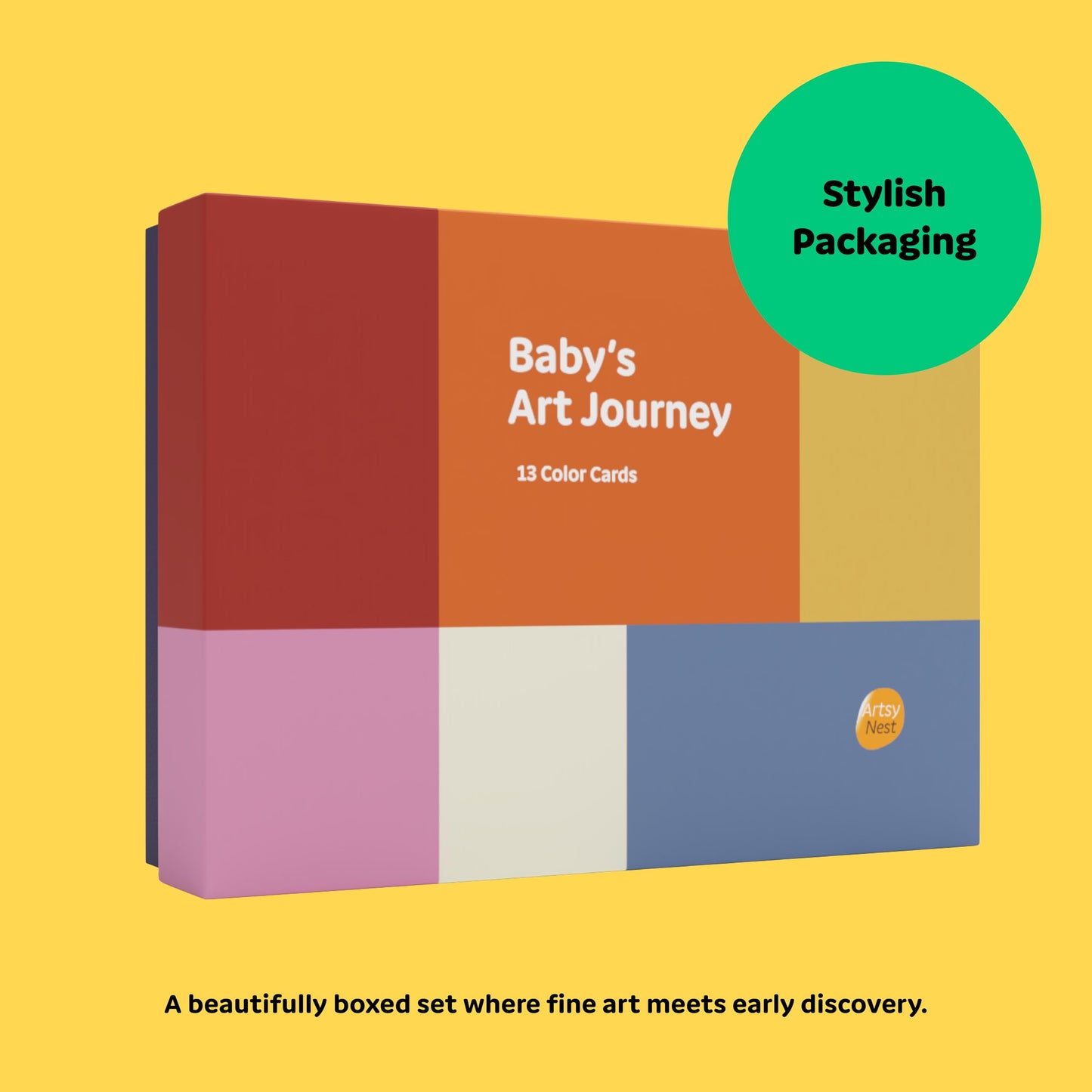 Baby's Art Journey – 13 Museum Masterpiece Color Cards | Art-Based Early Learning Flash Cards for Babies & Toddlers | Gift for Baby