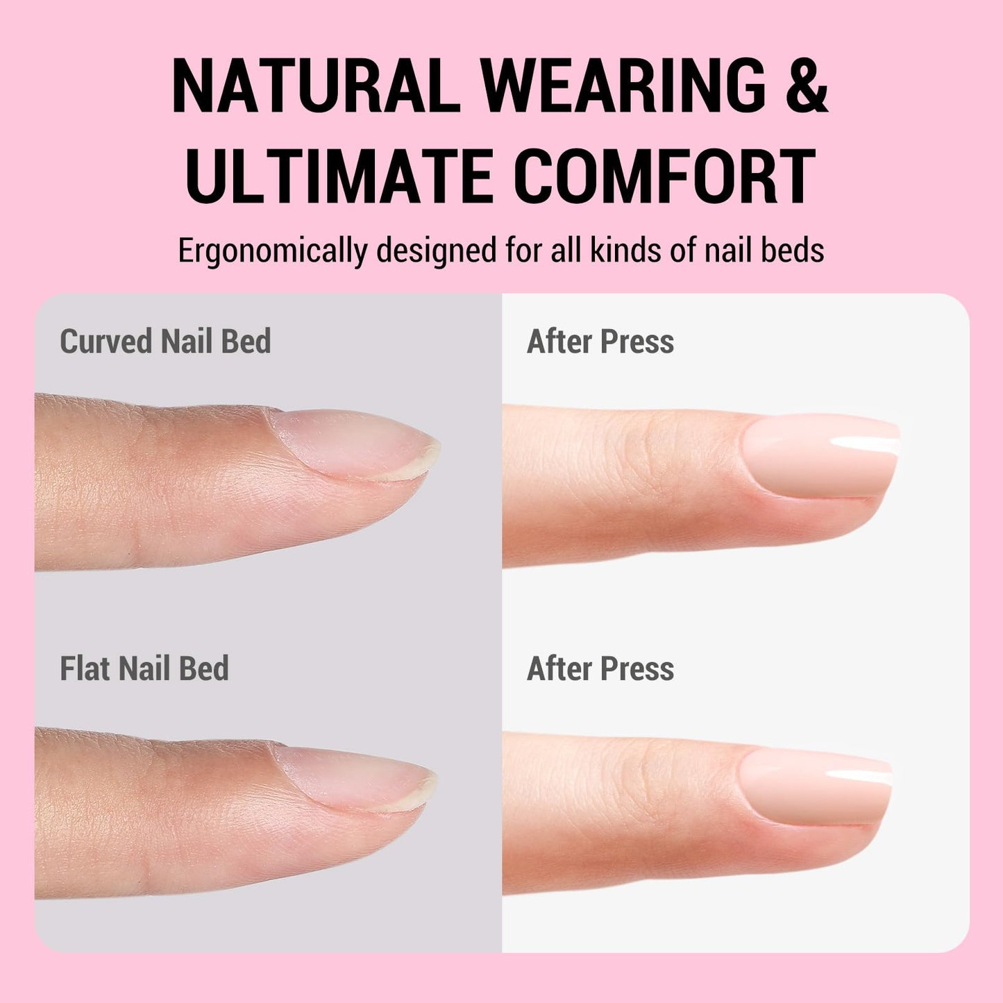 MelodySusie Nail Stamper Kit, 2 Sets Silicone French Tip Upgrade Stamp Tool MelodySusie Press-On Nails Short Square White French Tips