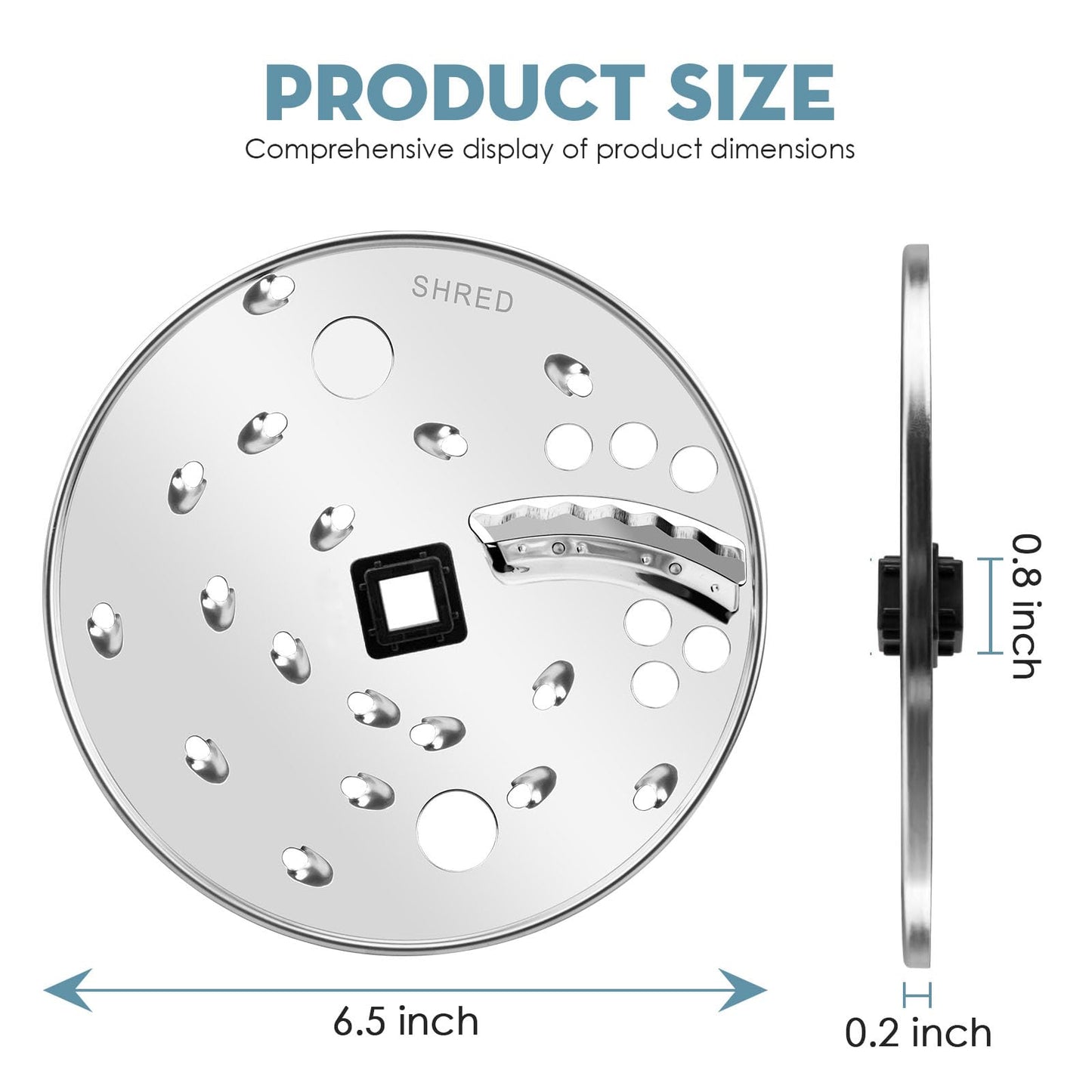 Luojiedejinbiao Slice Shred Disc Blade Replacement for Hamilton Beach Food Processor Blade Replacement Part 70730 70740 70670 70760