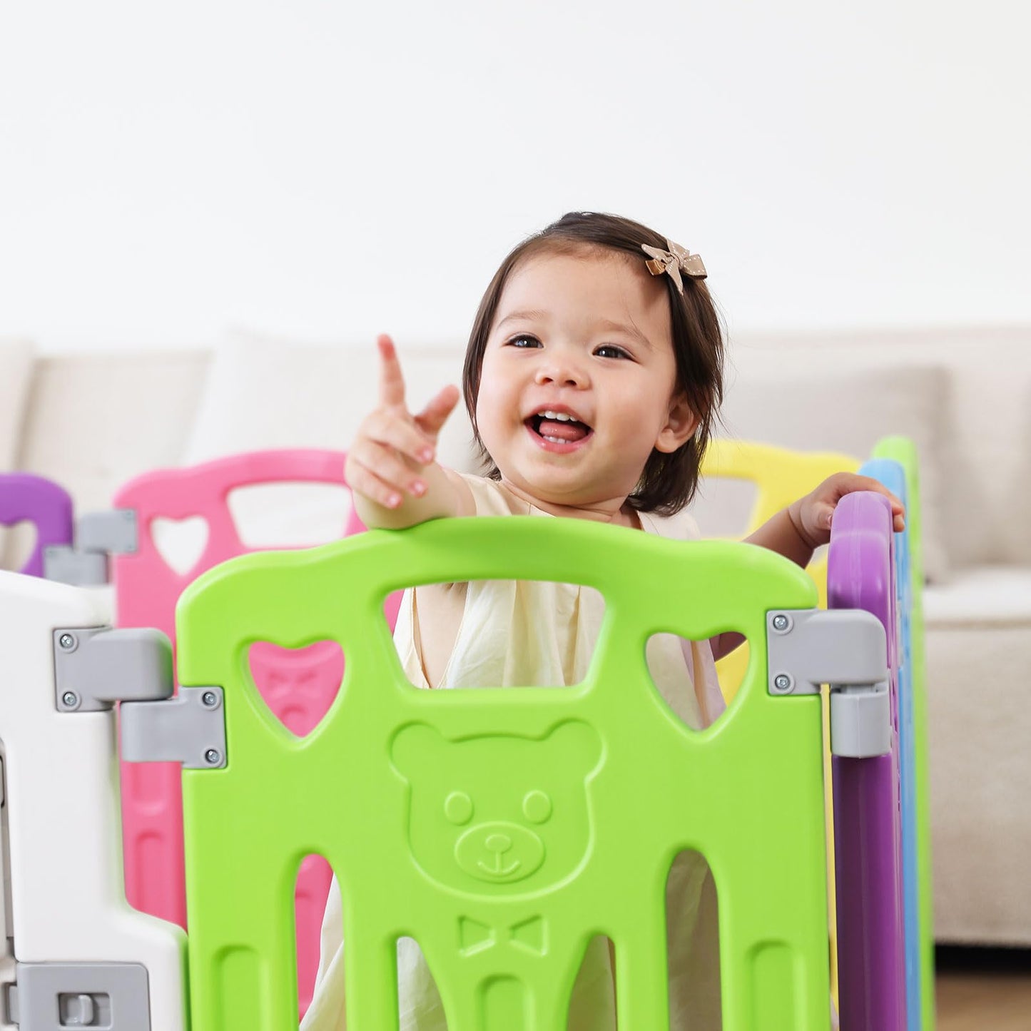 Baby Playpen Kids Activity Centre Safety Play Yard Home Indoor Outdoor New Pen (Multicolour, Classic Set 14 Panel)