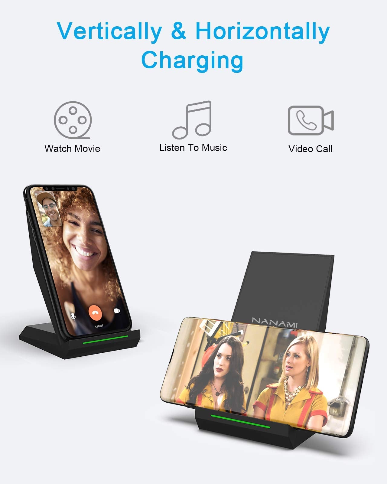 Fast Wireless Charging Stand, Equipped with PD 30W Adapter, High Speed Universal Charger with Extra USB-A Port Compatible with iPhone 17/16/15/14/13/12/11, for Samsung Galaxy S26/S25/S24/S23/S22