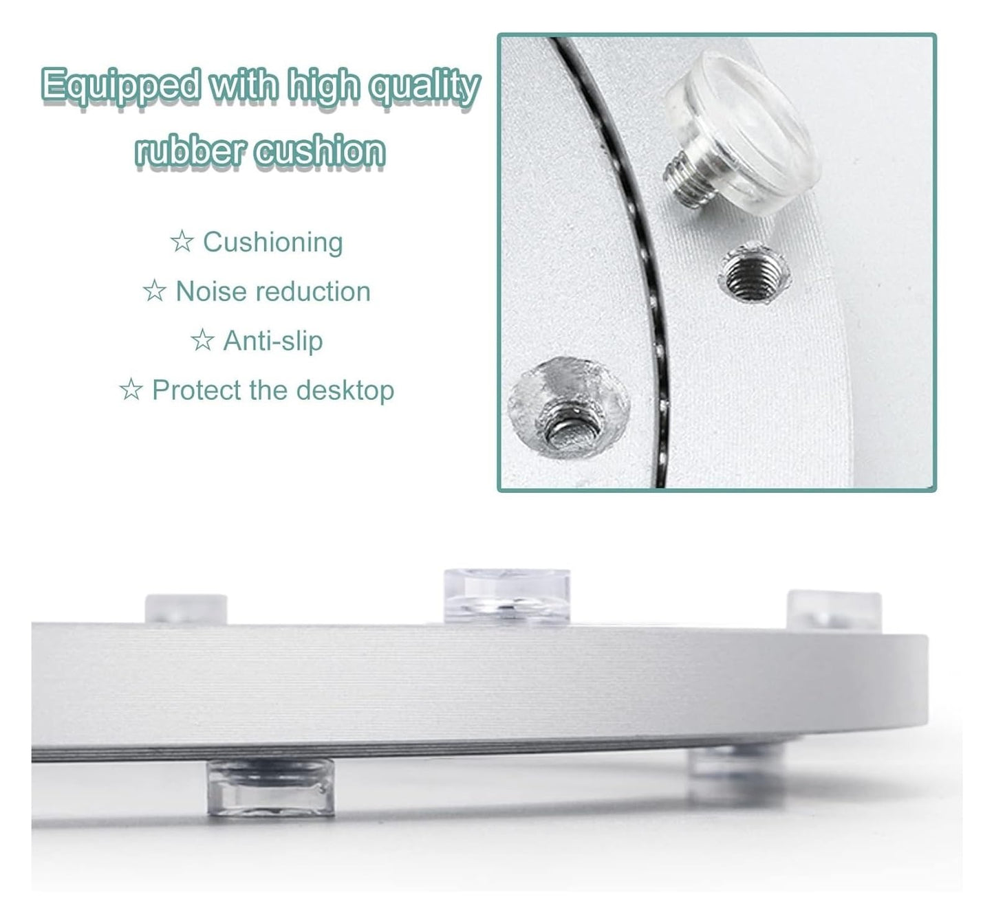 Lazy Susan，Ball Bearings， Turntable Silent Base for Round Table Hardware for Dining TV Computer Monitor Cake Stand(20cm (8inch))