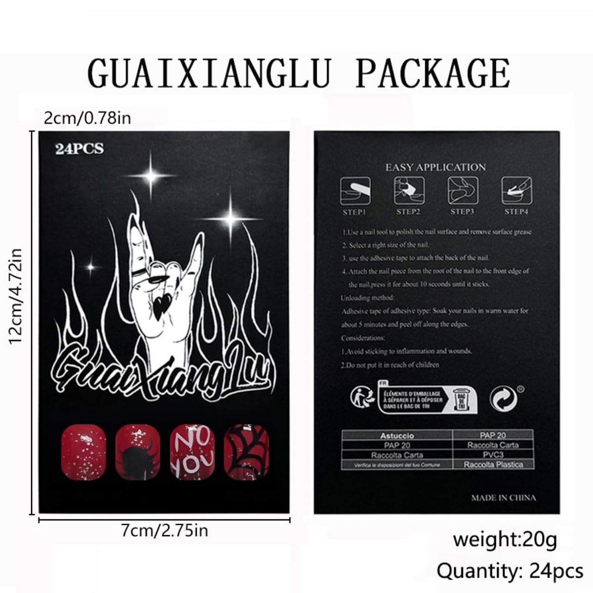 Halloween Press on Nails Medium Stiletto Fake Nails Spider and Spider Web Design Stick on Nails Vampire False Nails Red Glossy Handmade Acrylic Glue on Nail for Women Manicure 24Pcs