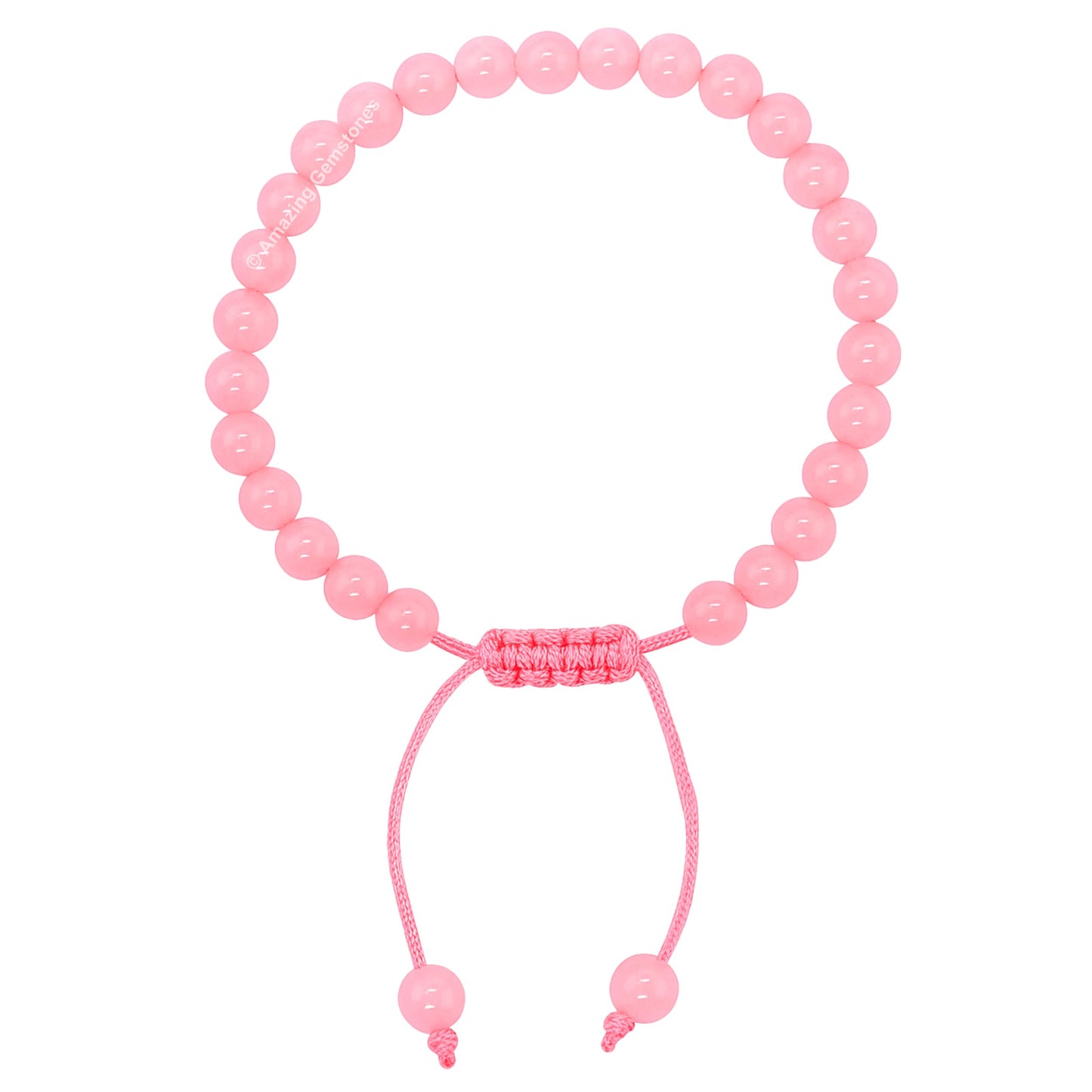 Amazing Gemstone Rose Quartz Bracelet, Gifts For Men & Women - Protection Healing Crystal Bracelet - 6mm Gemstone Beaded Adjustable Bracelet, Pulseras Para Hombres Mujer Stocking Stuffers
