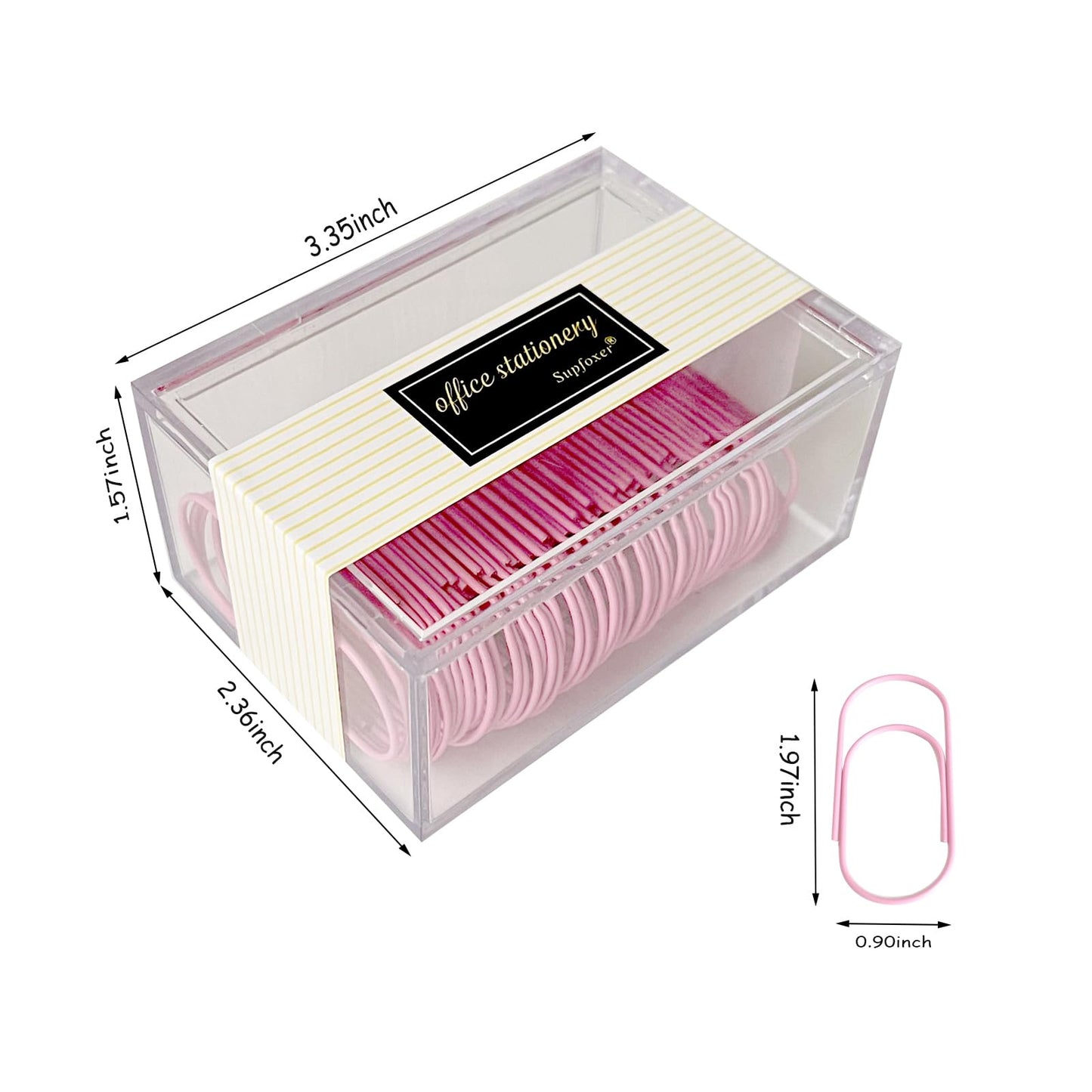 Pink Jumbo Paper Clips, 50pcs 2inch Big PaperClips Durable and Rustproof Coated Large Paper Clips Office Supply Accessories