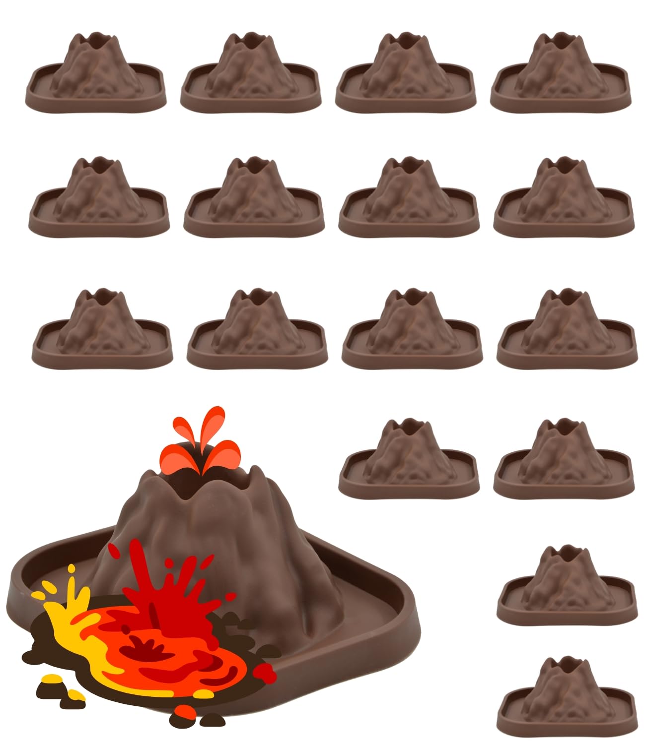 JINKEYULV 20 Pcs Volcano Science Kit - DIY Demonstration Model & Fairy Garden Decoration Valentines Classroom Gifts