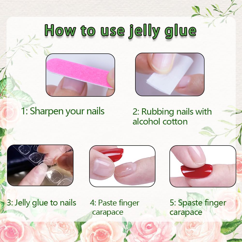 RUPOFUZA Press on Nails Spring Square Short Fake Nails Red Leopard Print False Nails Glossy Red Glue on Nails Acrylic Artificial Nails Extra Short Glue on Nails for Women 24Pcs