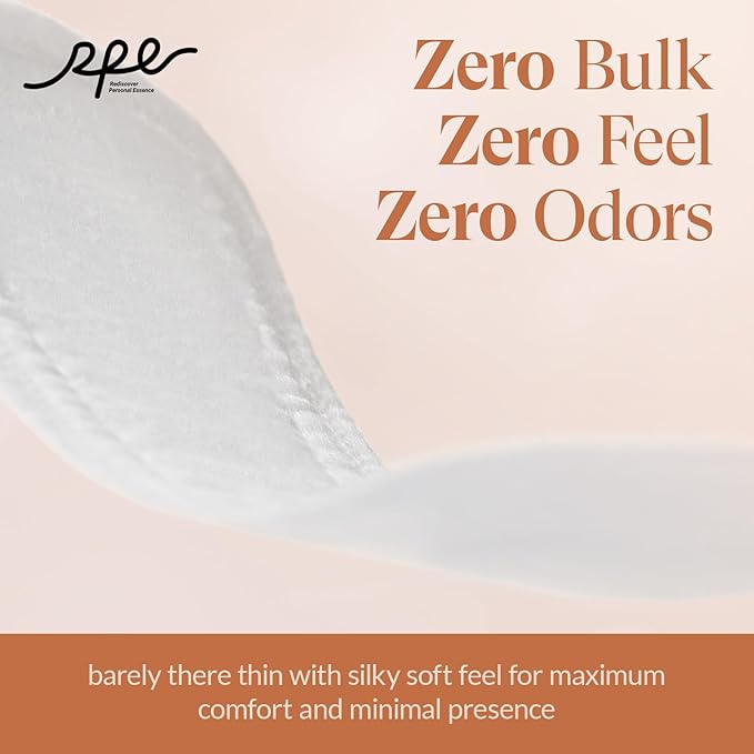 100% Organic Long Panty Liners for Women Long, Ultra Thin Cotton Cover, Long Pantiliners, Light Absorbency, Unscented Barely There Pantie Liners, Individually Wrapped (Long Liner, Size 2, 32ct)