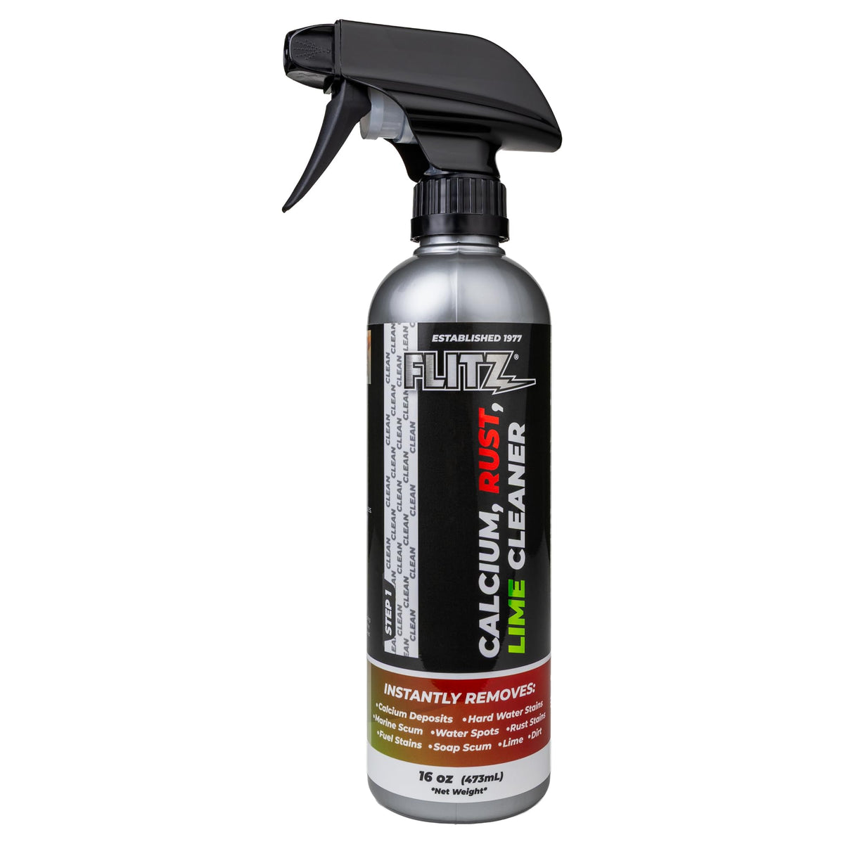 Calcium, Rust, & Lime Remover - 16oz Bottle of USA-Made Limescale Remover for Toilets, Showers, and More - Powerful Spray that Instantly Eliminates Tarnish, Grease, and Other Grime (1 Pack) (16 Fl Oz)