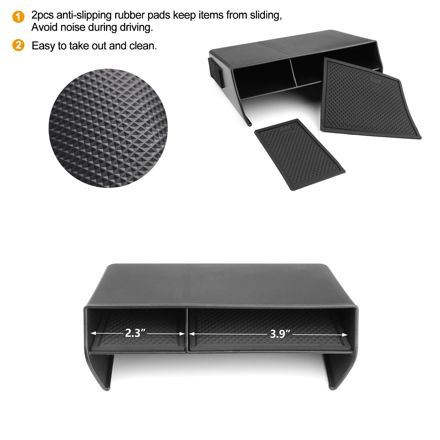 Thenice for 11th Gen Civic Center Console Organizer Armrest Box Tray Glovebox Hidden Storage Compartment Compatible with Honda Civic 2026 2025 2024 2023 2022 Accessories -3PCS