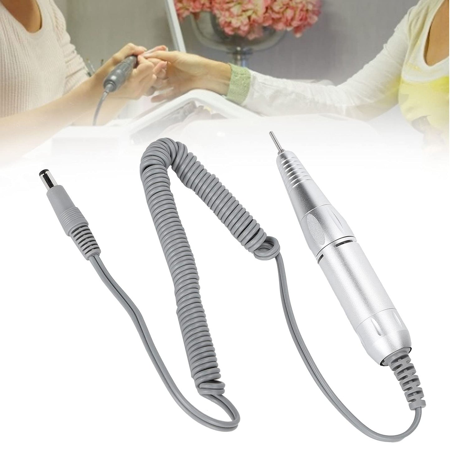 Electric Nail Drill, Replacement Handle for Machine Pen Replacement Nail Polisher Grinder Handpiece 35000 RPM Aluminum Alloy Manicure Pedicure Art Tool