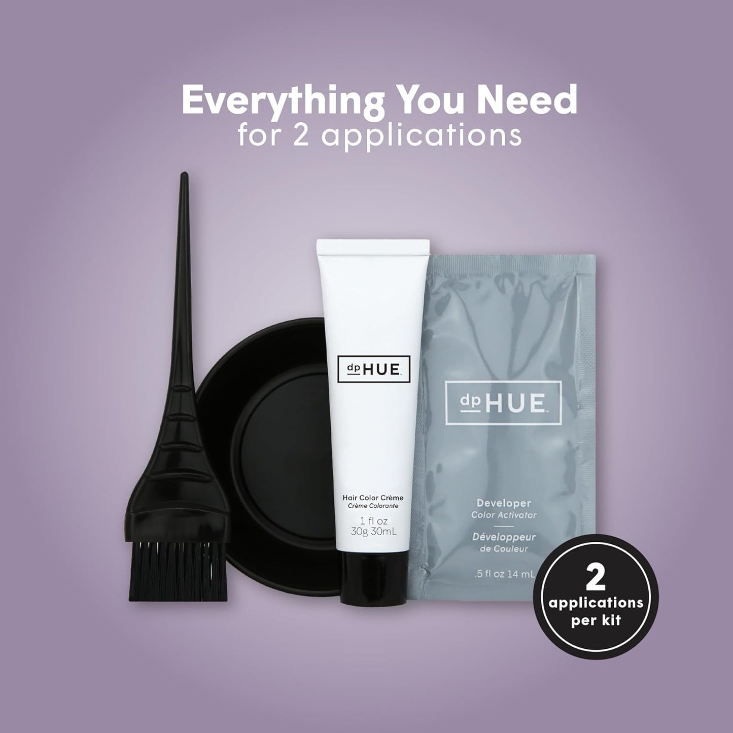 dpHUE Root Touch-Up Kit, Light Brown - Permanent Hair Color for Gray Coverage - Includes Two Applications - Paraben, SLS & SLES Sulfate Free - Leaping Bunny Certified