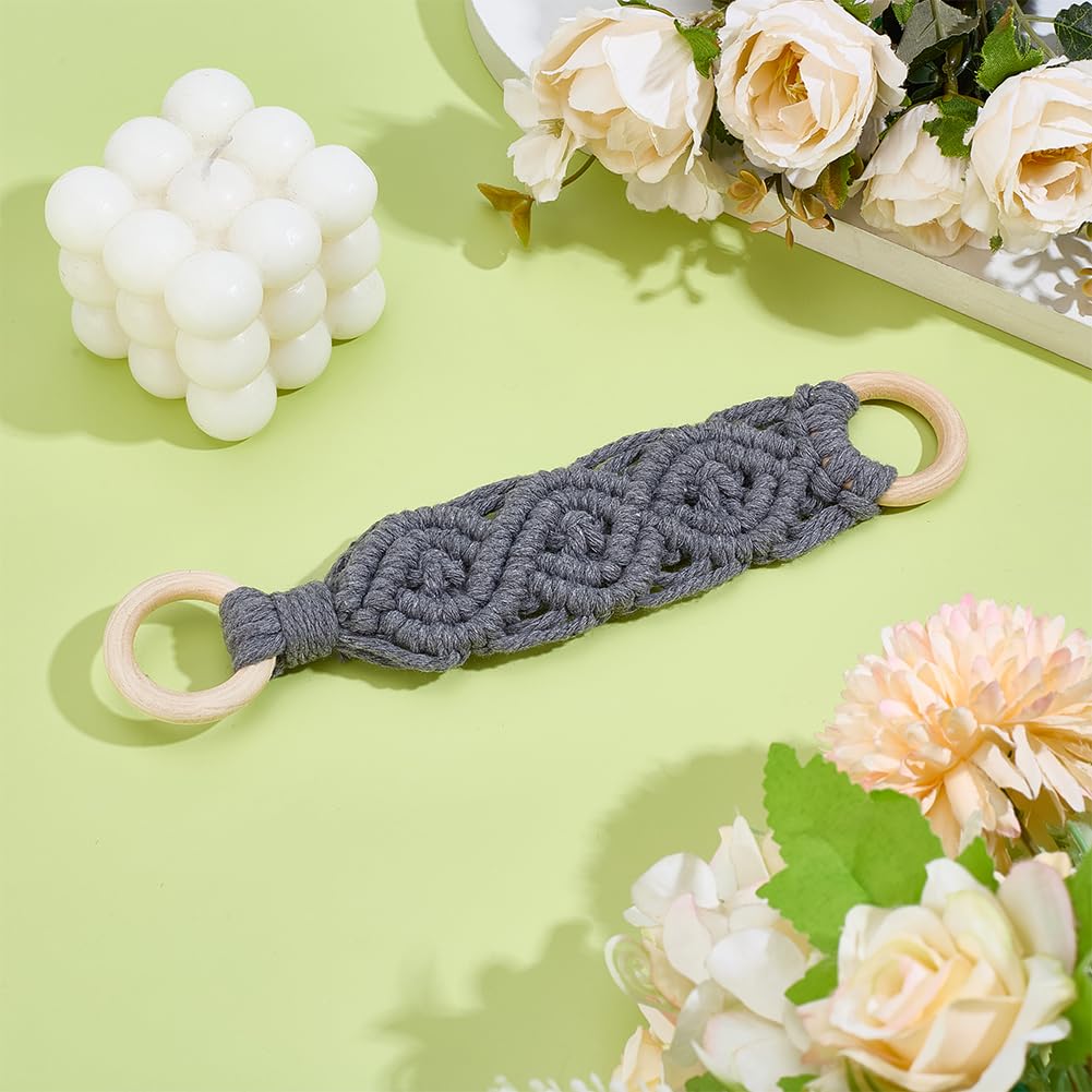 FREEBLOSS 3Set Macrame Tea Towel Holder Kit Macrame Kitchen Towel Holder Macrame Towel Holder for Kitchen Boho Kitchen Decor Macrame Kit for Beginners