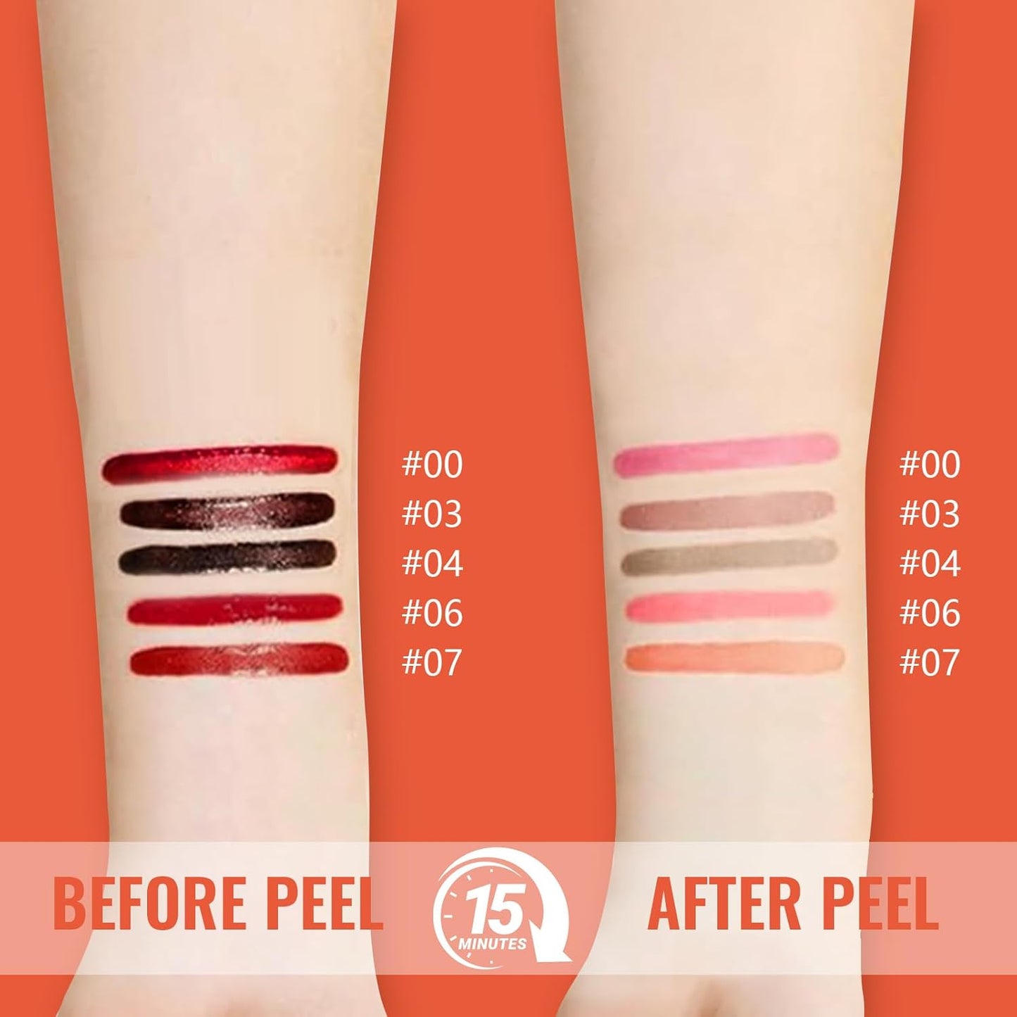 2pcs Lip Stain Peel Off - Lip Liner Stain Long Lasting Waterproof,2-in-1 Lip Liner with Tweezer Nude Matte,Non-Stick Cup,Highly Pigmented，Natural Finish,Stay On All Day,Perfect for Gift (Cocoa+Coffee)