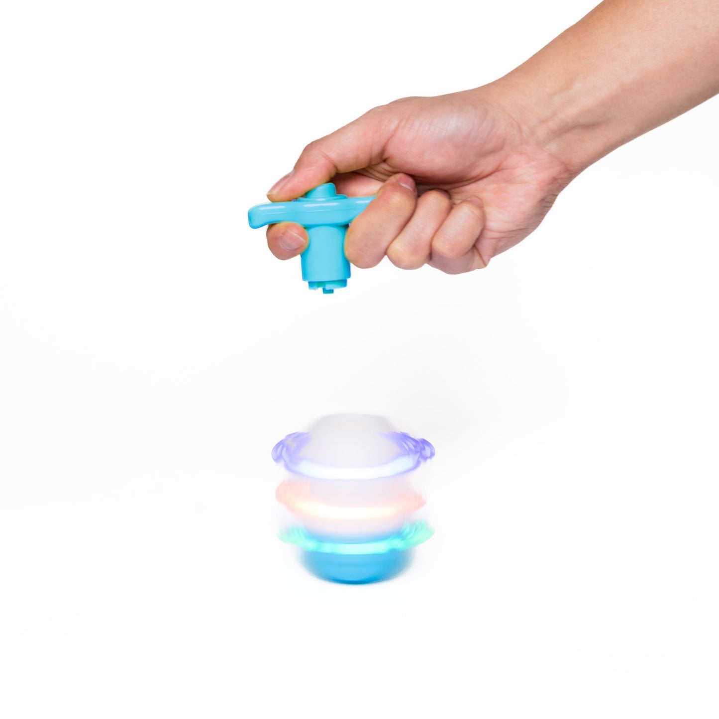 Light Up Spinning Top Toys for Kids – LED Flashing Spinner Tops with Colorful Glow, Handheld Spin Toy Party Favors & Classroom Prizes – Fun Designs 3-Pack (Chick, Bunny & Alien)