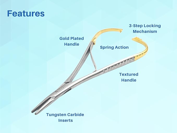ARTMAN INSTRUMENTS Mathieu Ligature Elastic Placing Pliers 5.5" With Tungsten Carbide Inserts, separator placer, Orthodontic Lace back tightener