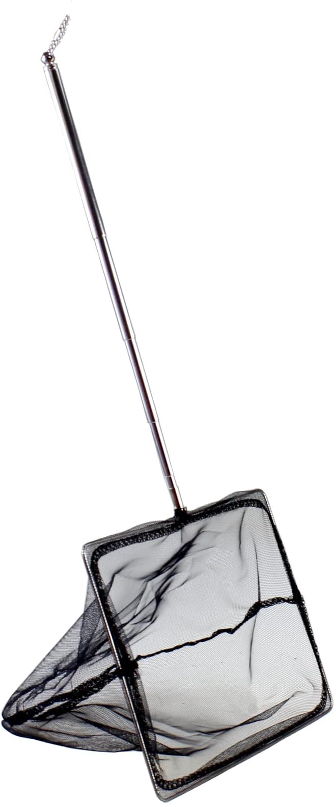 AQUANEAT Aquarium Net with Extendable Long Handle, Adjustable Wastes Skimming Cleaning Tools for Fish Tanks, 5 inch