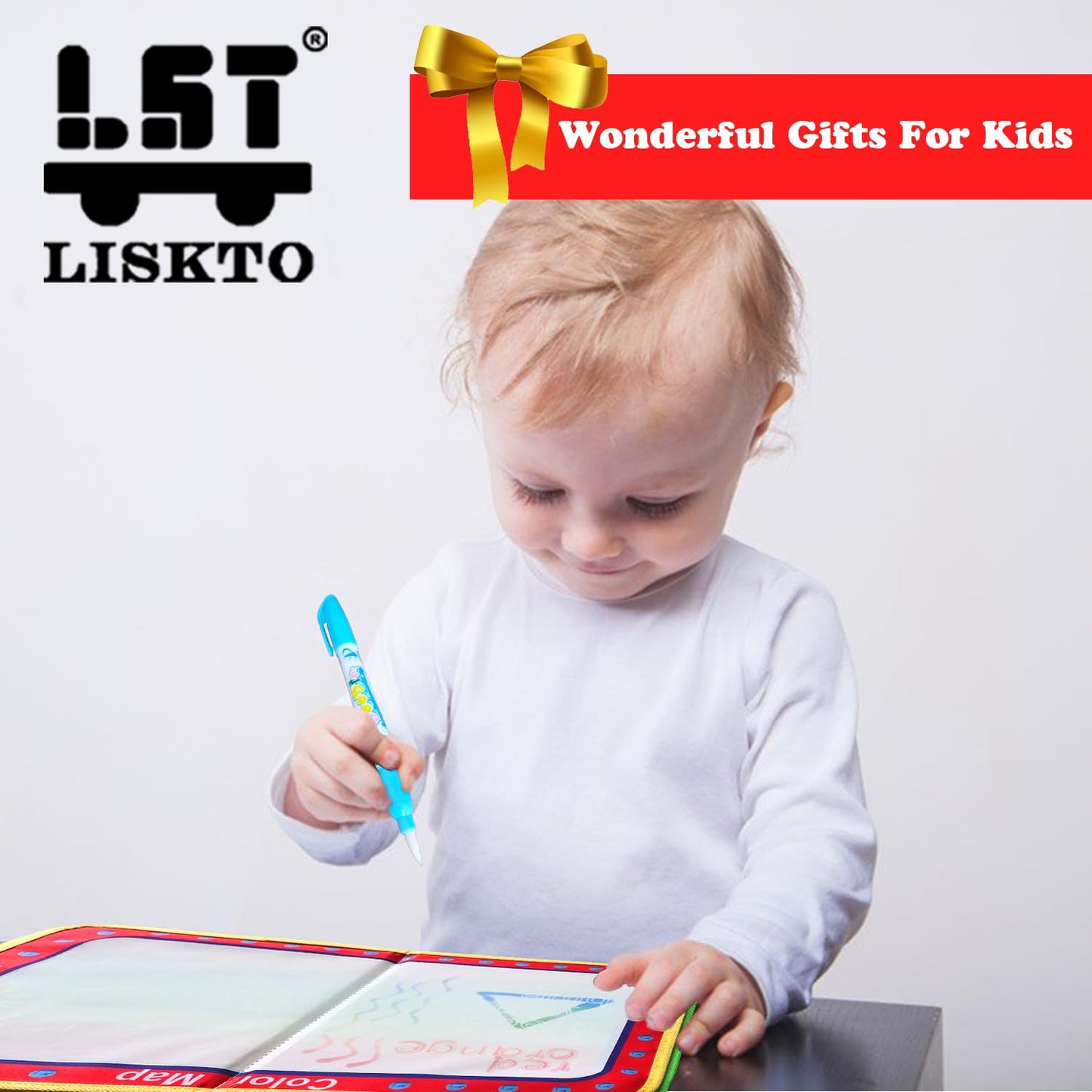 LISKTO Water Doodle Mat Book: Magical Early Childhood Education Toy, Perfect for Travel, Great Gift for Kids