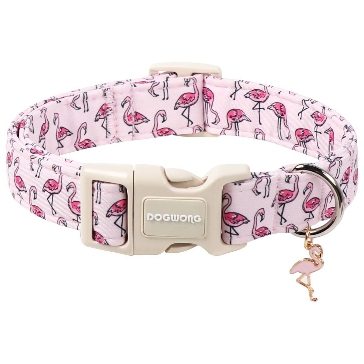 DOGWONG Cotton Hemp Dog Collar, Heavy-Duty Blue Dog Collar Adjustable Soft Natural Fabric Cute Wedding Puppy Necklace for Small Medium Large Dogs