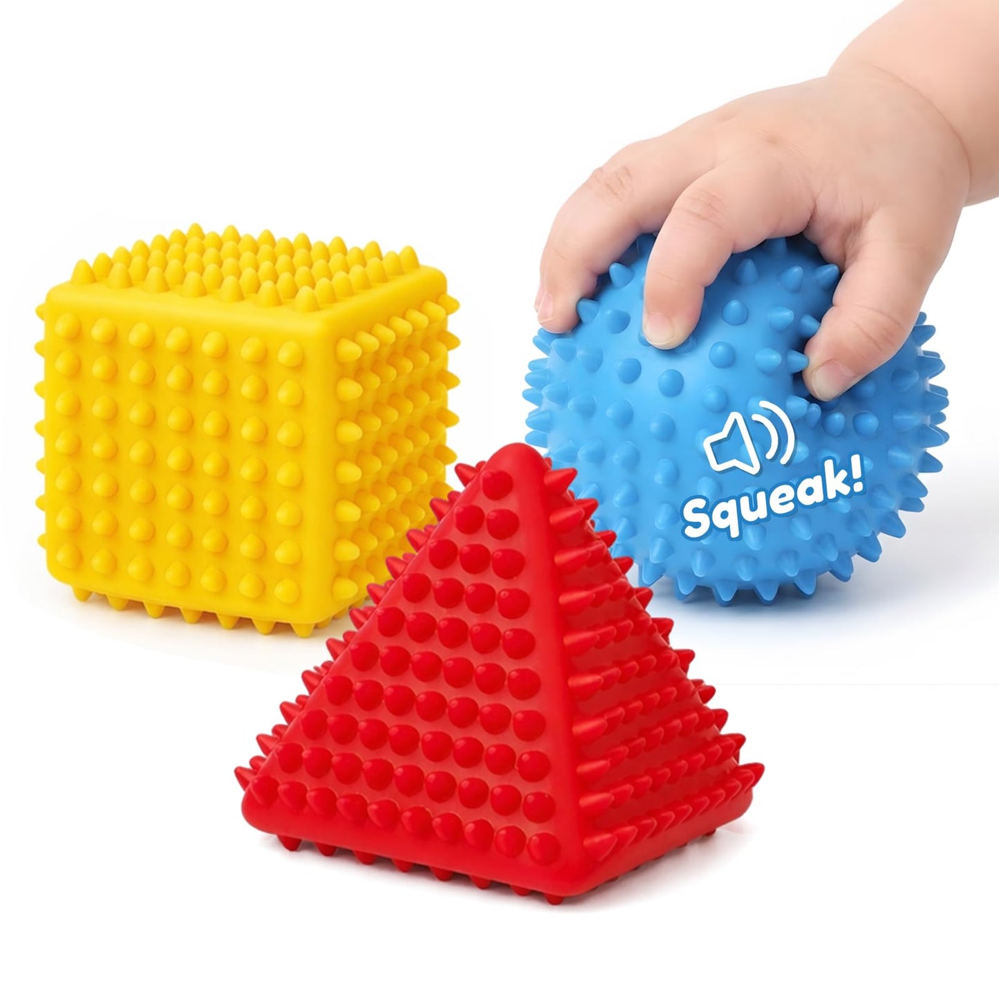 ROHSCE Baby Sensory Balls 6–12 Months, Soft Spiky Textured Teething Toys for Infants Montessori Grasping & Learning Balls for Tactile Development & Play