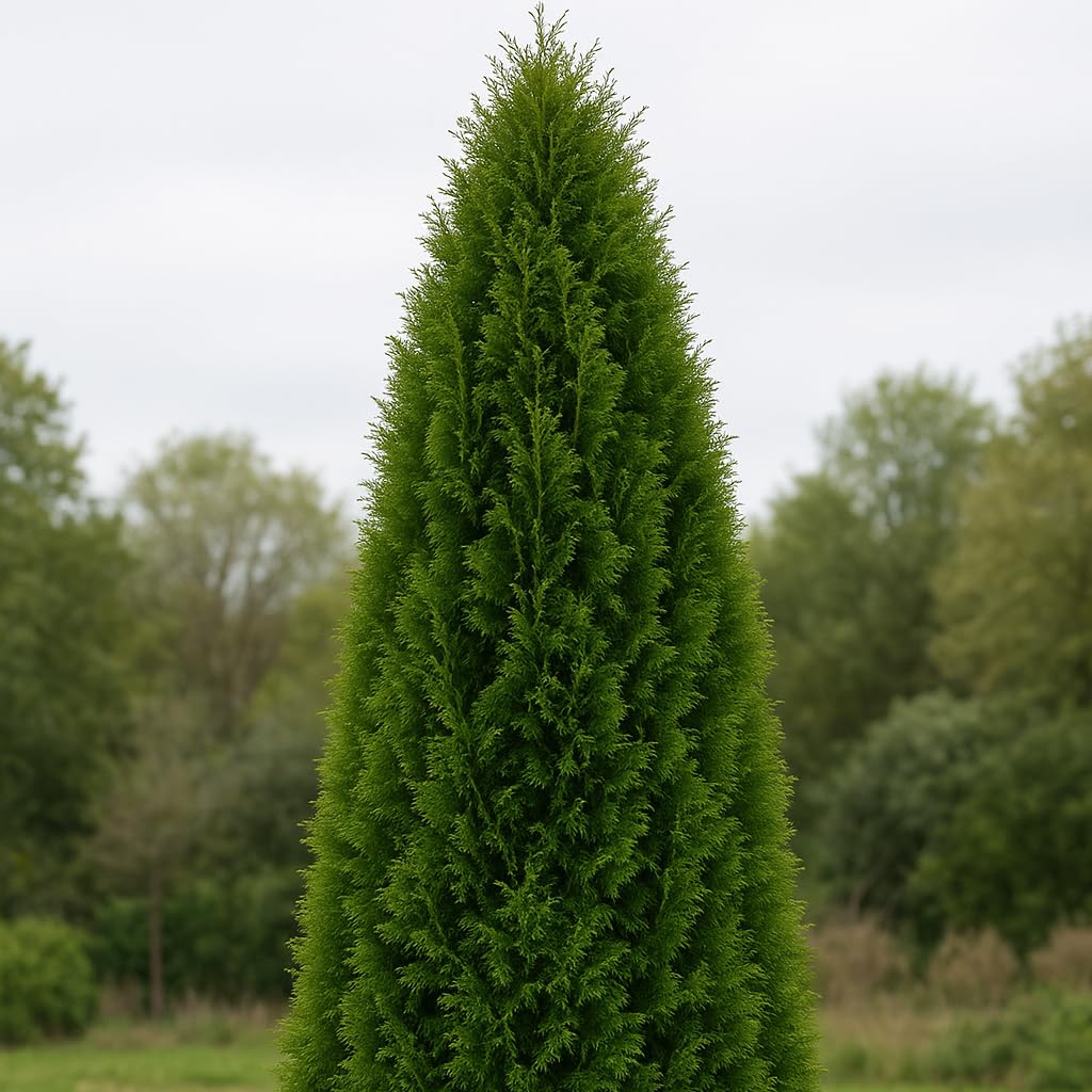 Lewis Bamboo Emerald Green Thuja Tree, Outdoor Privacy Screen, Fast Growing Evergreen, Compact Growth, Sun to Shade, 15 ft Maximum Height (3)