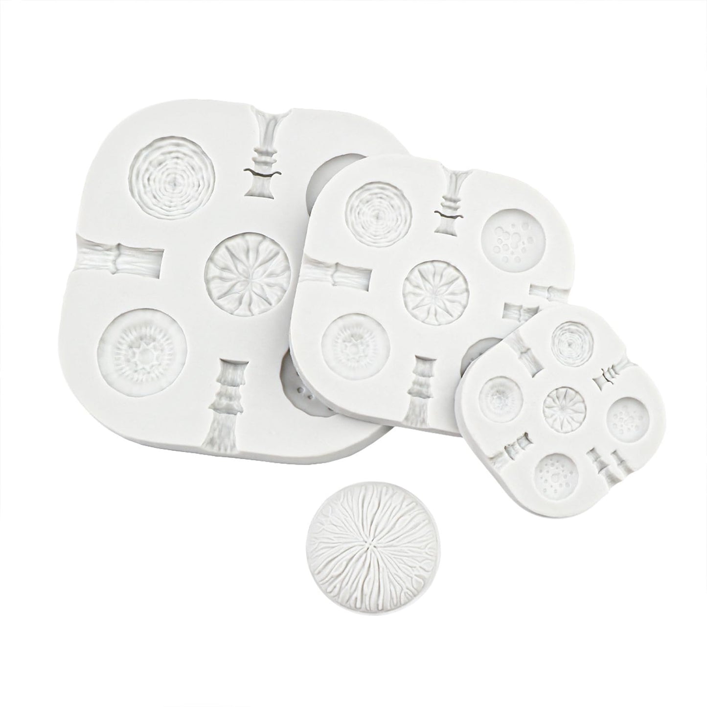 3 Pcs Mushroom Polymer Clay Silicone Mold, Miniature Polymer Clay Molds, 5 Shapes 3 Sizes Vivid Mushroom Polymer Clay Tools for Jewelry Making, Earrings Decoration, 3D Mold, Cake Decoration Pieces