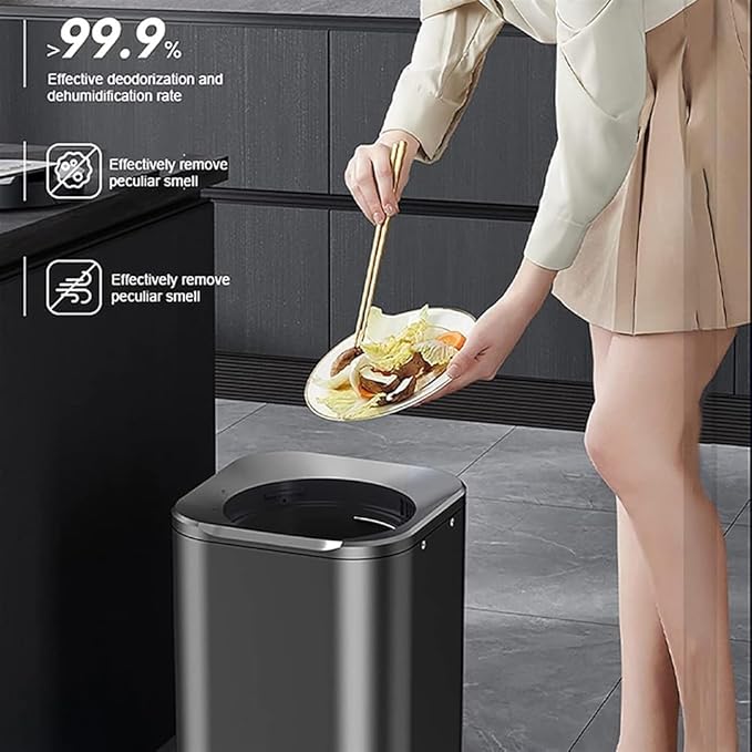 Electric Food Waste Processor, 700W Smart Waste Kitchen Composter, 2.5L Capacity Countertop Automatic Food Waste Cycler, Turn Garbage to Compost and Low Noise and Quiet Design (Color : Glod)
