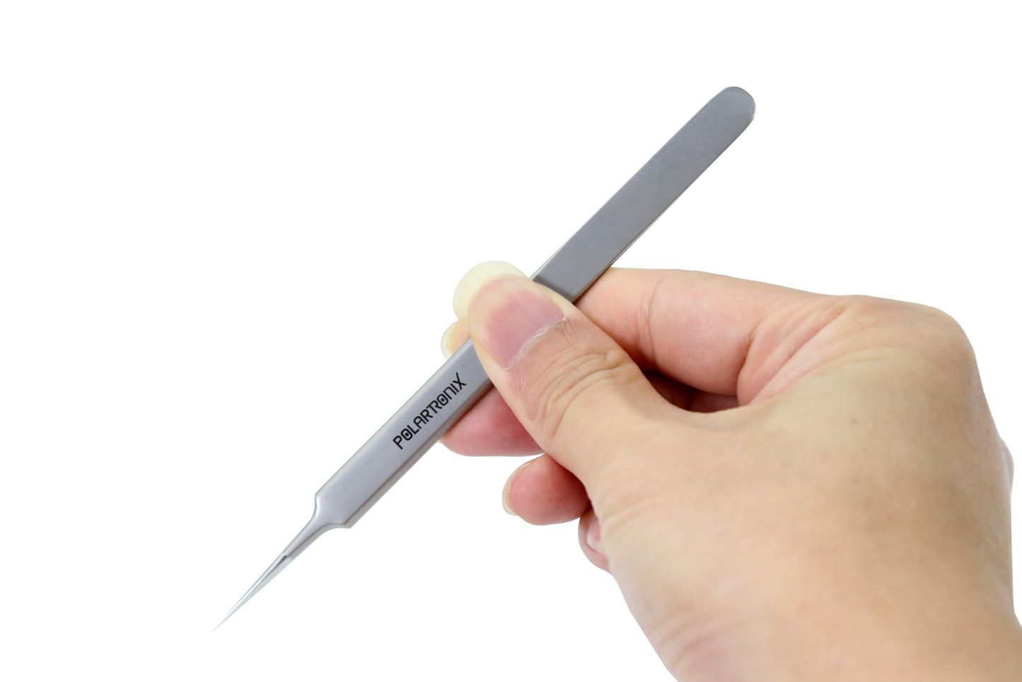 Ultra Fine Tip Tweezers Straight Tip Precision Titanium Alloy ESD Safe Micro Soldering Motherboard Work For iPhone iPad German, Silver Crafting, Watch repair ic holder 0.1mm