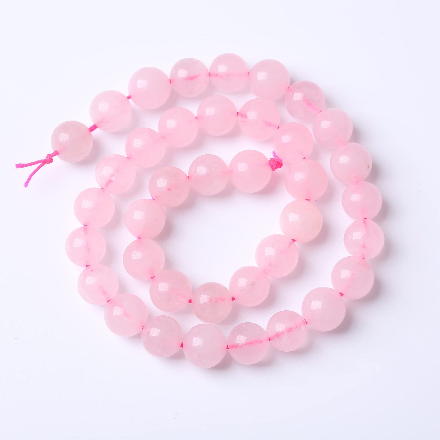 10MM Rose Quartz Round Loose Beads Natural Gem Beads Crystal Energy Stone Beads for Jewelry Making DIY Bracelet Necklace