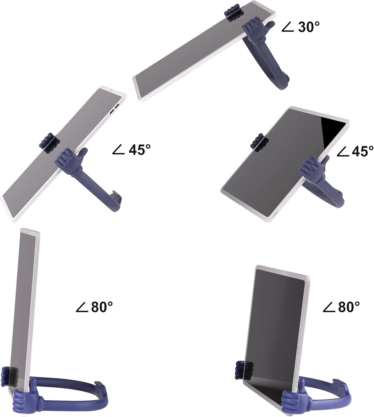 Honsky Thumbs Up Tablet Stand,Portable Monitor Stand Holder for Desktop,Tablet Display Stands Holder, Stand for Desk Universal Cute,Blue Deep
