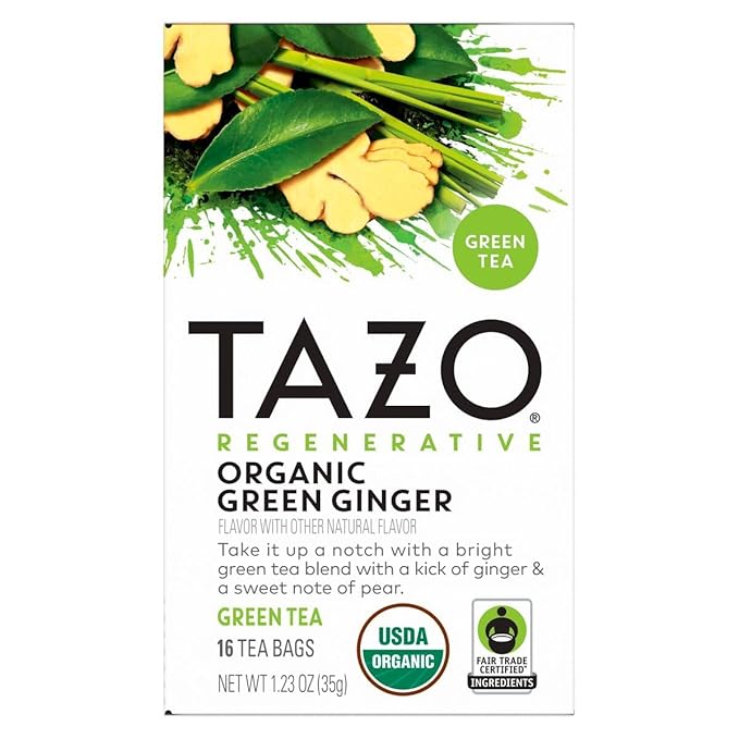 TAZO Tea Bags, Regenerative Organic: Refresh Mint Herbal, Zen Green, Green Ginger, Chai Black, Early Grey, & Passion Herbal (1ea) (Variety Pack)