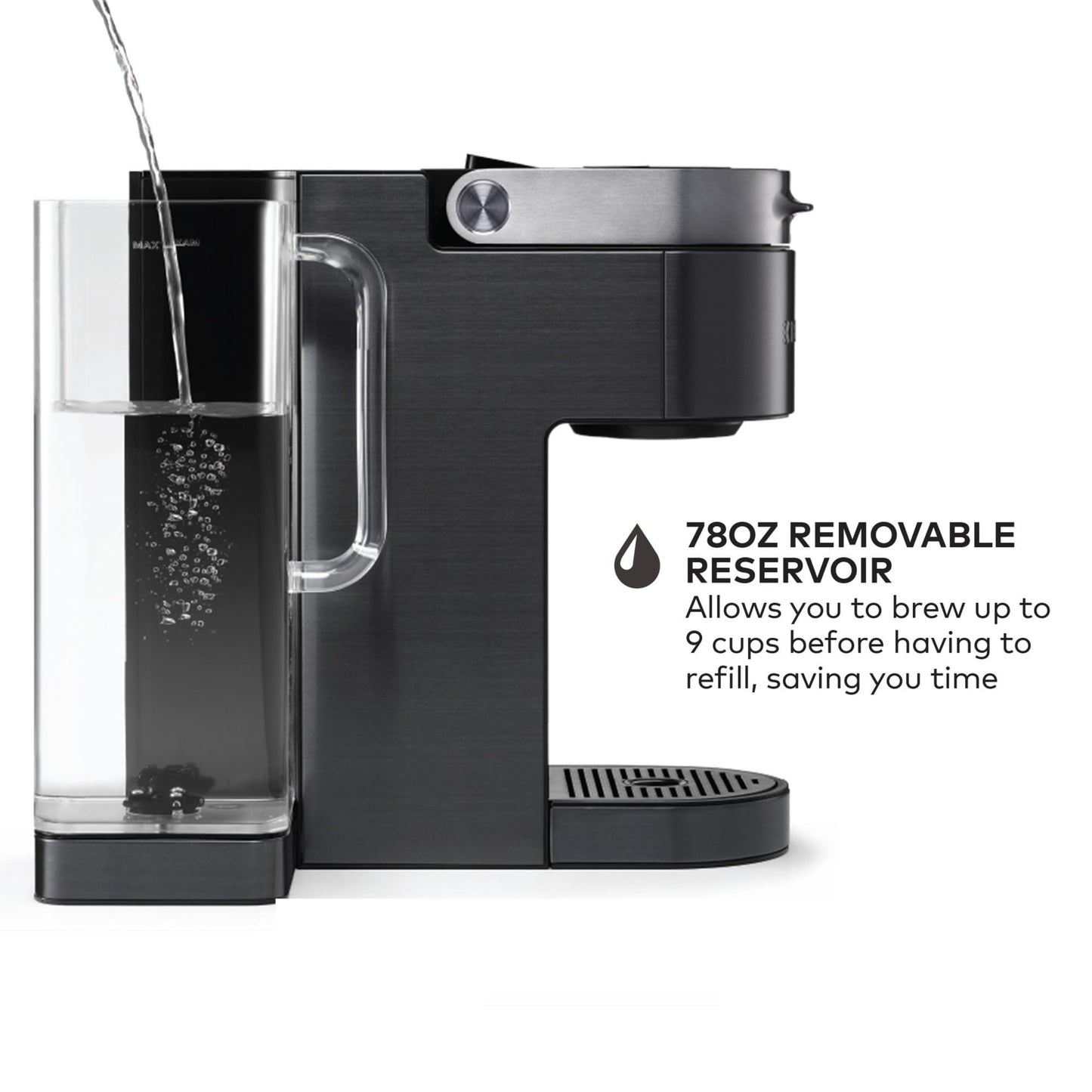 Keurig K-Supreme Plus SMART Coffee Maker, Single Serve K-Cup Pod Coffee Brewer, BREWID and MultiStream Technology, 78 Oz, Black